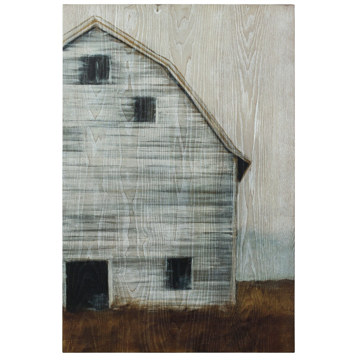 Abandoned Barn Fine Art Giclee Print on Hand-Finished Ash Wood Wall Decor - Perfect for Farmhouse, Rustic & Modern Home Interiors