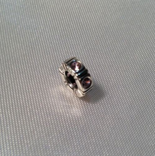 Authentic Pandora Sterling Silver Trinity Spacer Charm with Pink CZ Stones - 925 ALE 790368PCZ | Perfect for Bracelets, Necklaces & Jewelry Customization