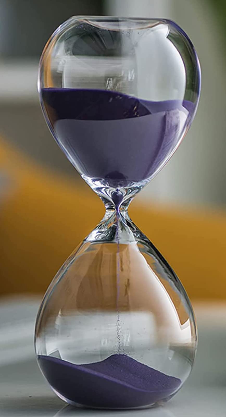 30 Minute Purple Sand Timer Hourglass - Clear Smooth Glass Sand Clock for Kids, Classroom, Games, Home Office & Homeschooling | Perfect for Time Management, Board Games, Meditation & Cooking