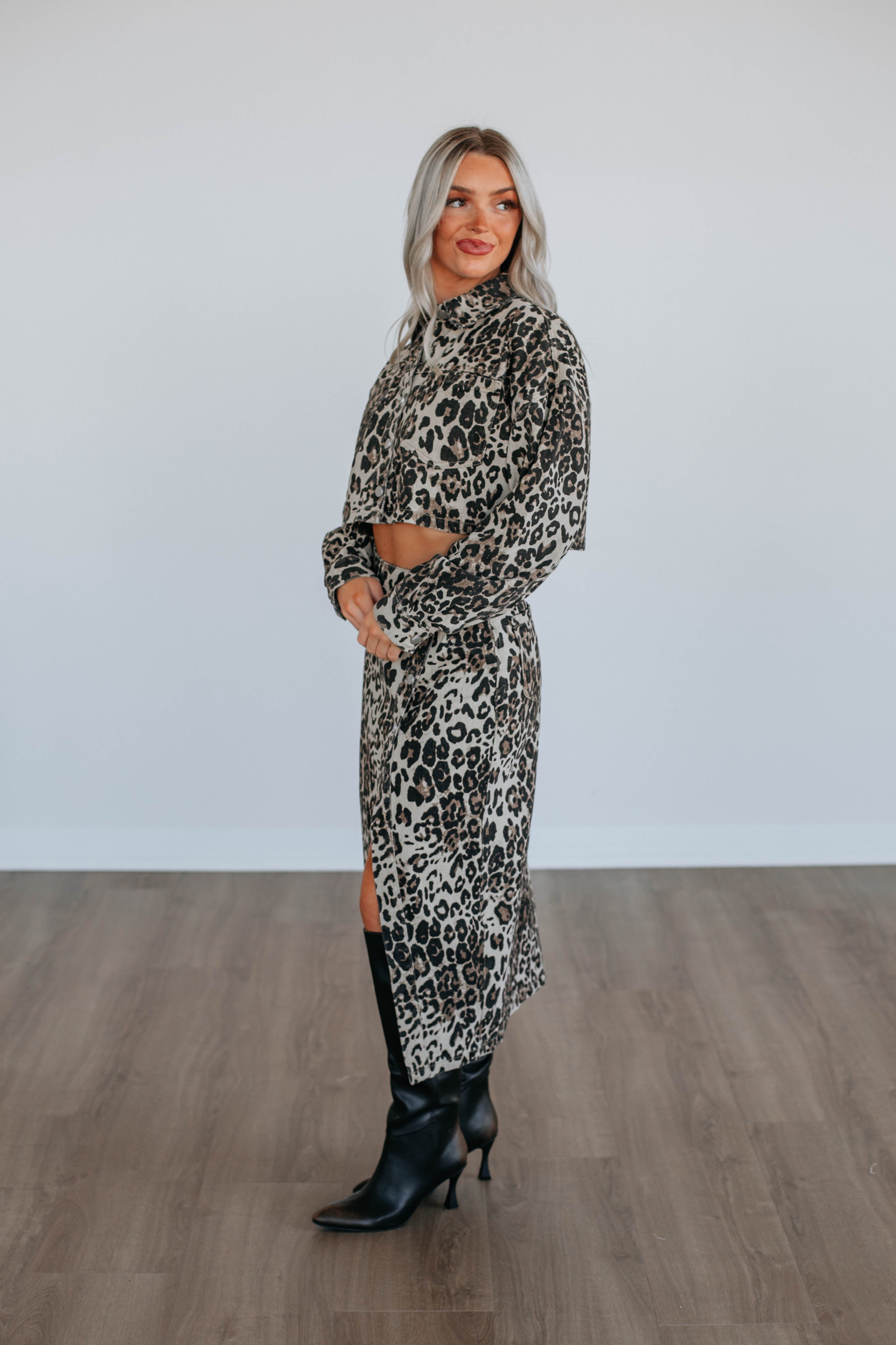 Crosby Denim Jacket & Jeans Set - Trendy Leopard Print Outfit for Women | Casual Streetwear, Date Night & Fall Fashion