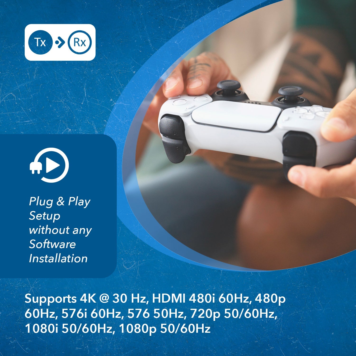 4K Wireless HDMI Transmitter & Receiver Extender by OREI - 100ft Range, Zero Latency for Streaming Netflix, YouTube, PS4 to HDTV/Projector - Ideal for Home Theater, Gaming & Office Presentations (WUHD PRO100 K)