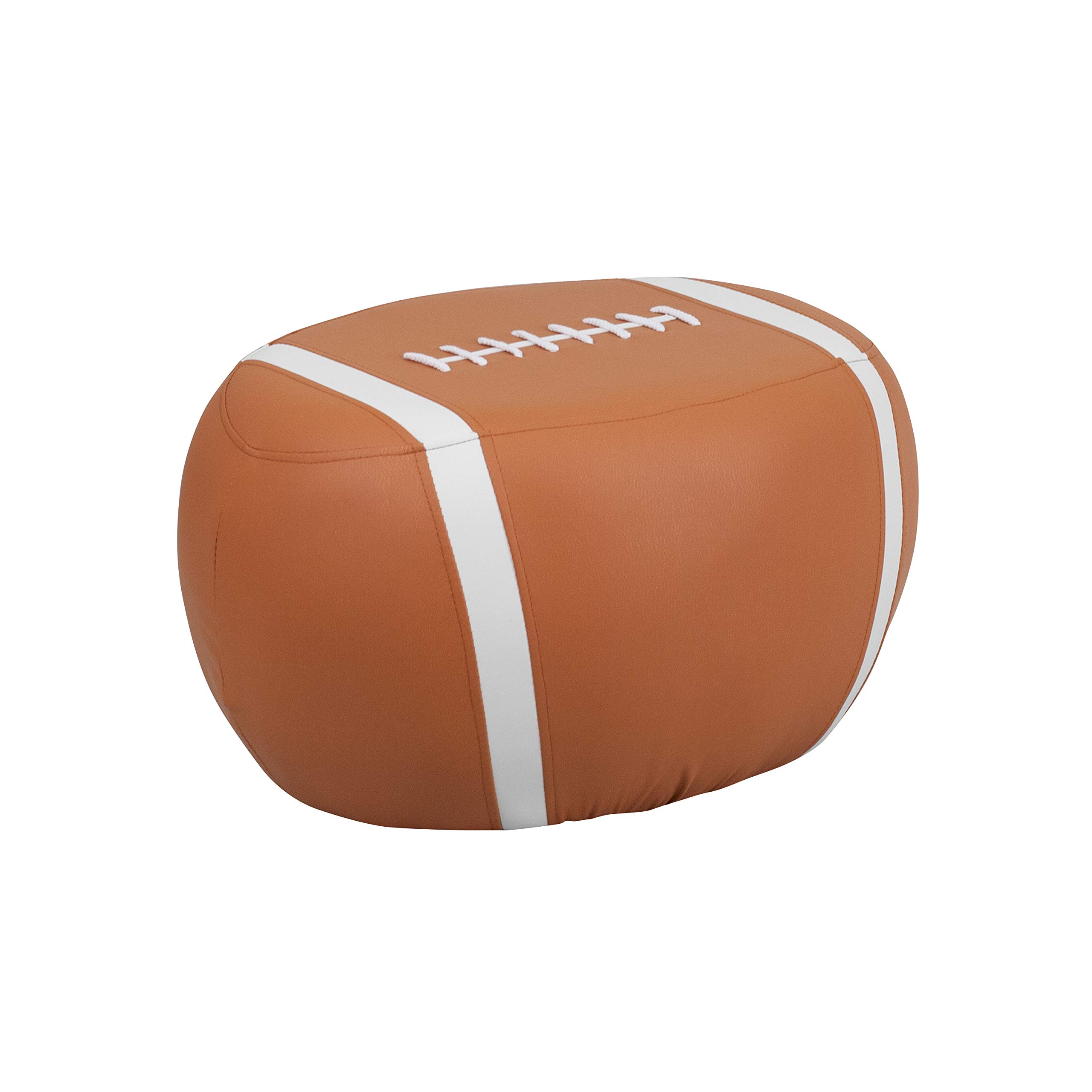 Flash Furniture Kids Football Stool - Adjustable Height Children's Soccer Chair for Bedroom, Playroom & Game Room - Fun Sports-Themed Seating for Young Fans