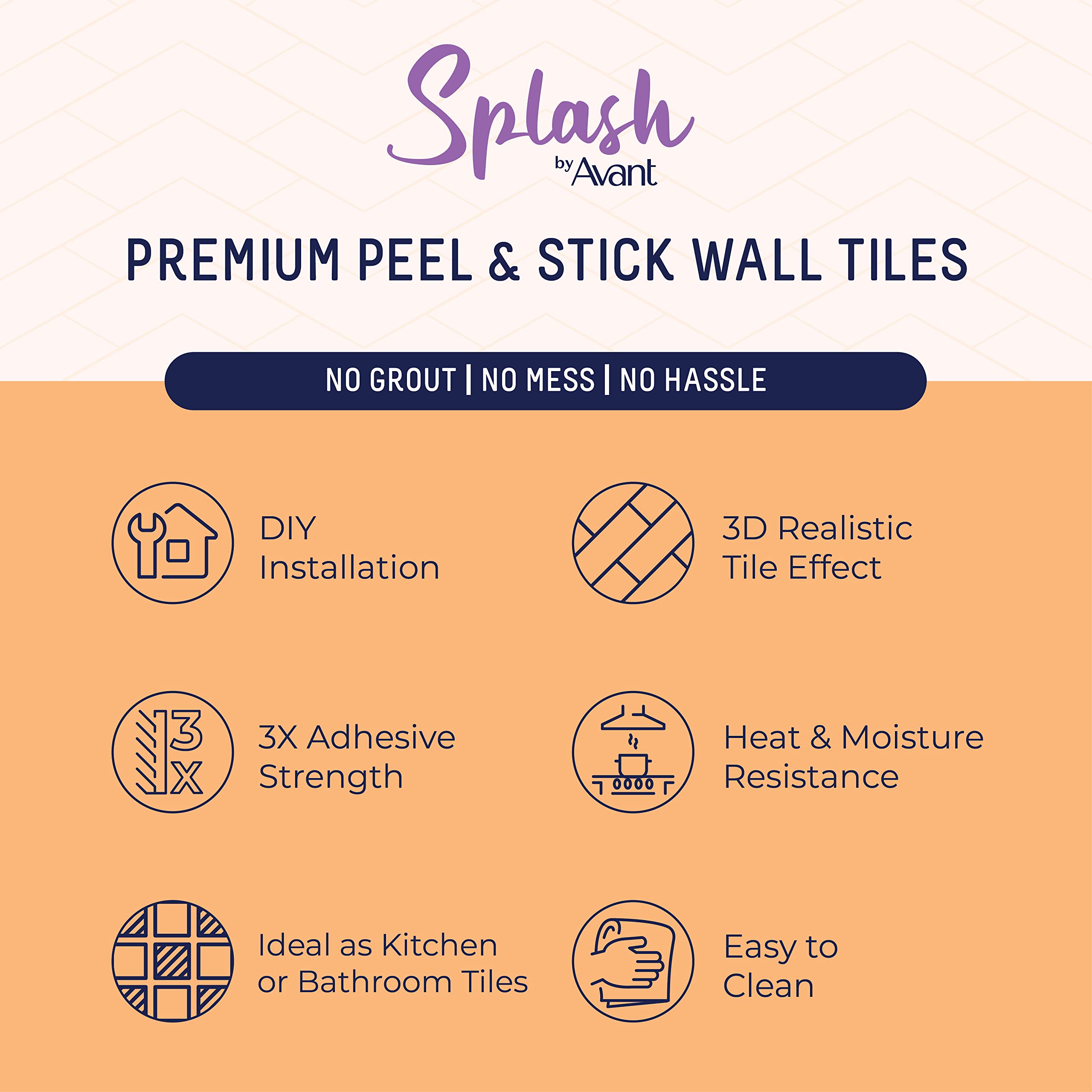 3D Gel Subway Tiles - Peel & Stick Backsplash for Kitchen & Bathroom - 5x5 PVC Tiles for Easy DIY Home Decor