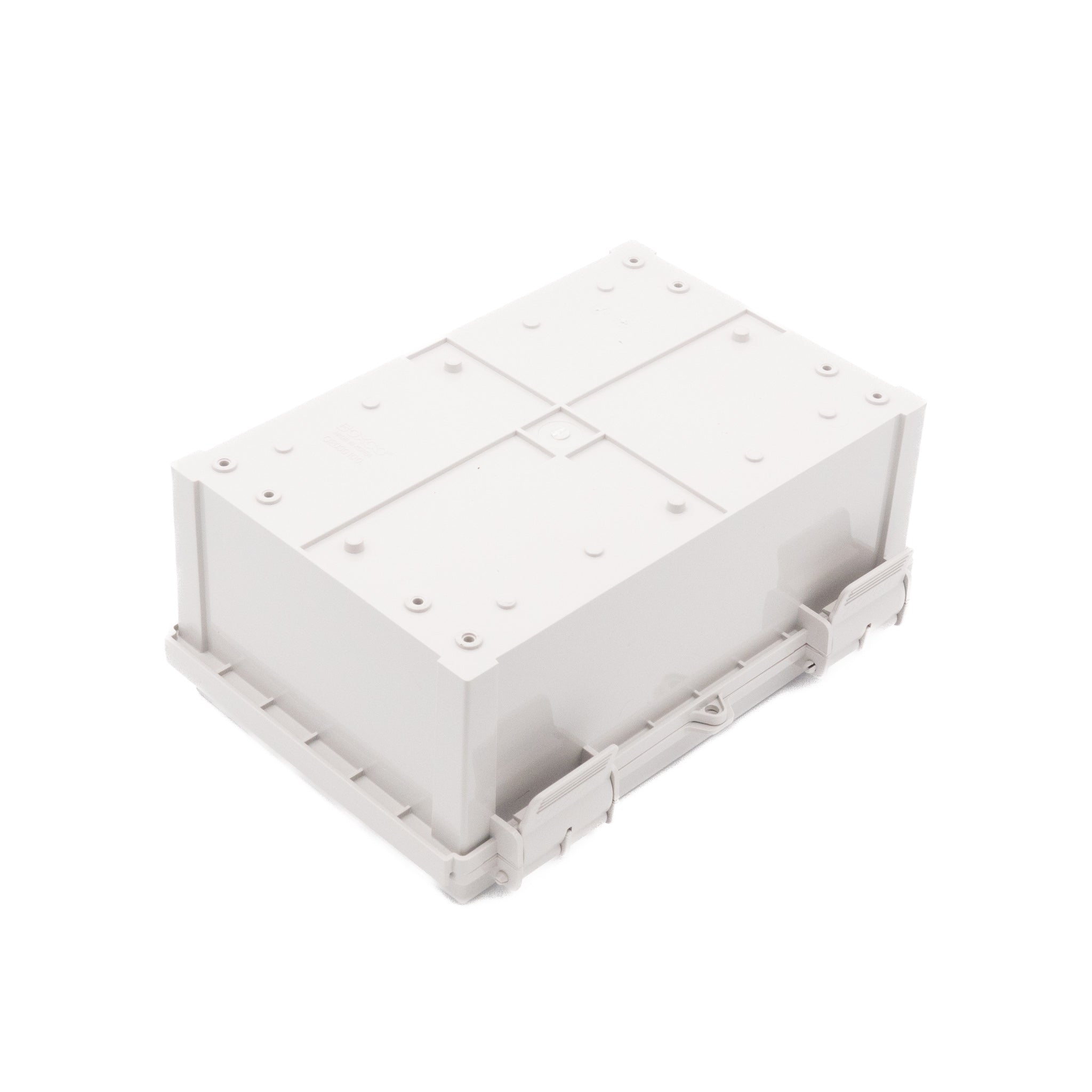 Boxco Q Series 7.87 x 11.81 x 5.12 Inches (200 x 300 x 130mm) Waterproof Plastic Enclosure - IP67 & IK08 Rated ABS Grey Hinged Cover with Mounting Plate - Ideal for Outdoor Electronics, Industrial Equipment & Electrical Projects