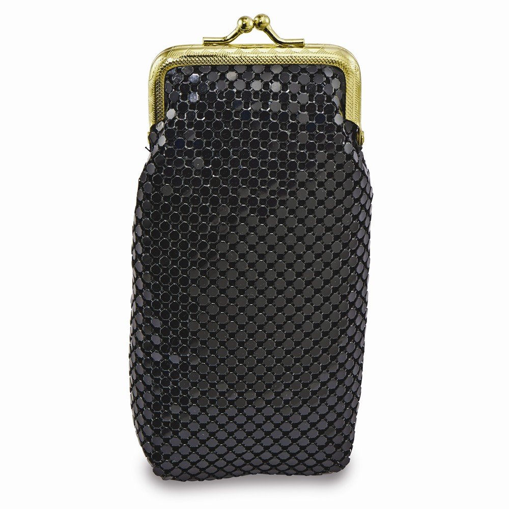 Luxury Black Sequin Eyeglass & Cigarette Case - Elegant Jewelry Accessory for Women | Perfect for Parties, Weddings & Night Out