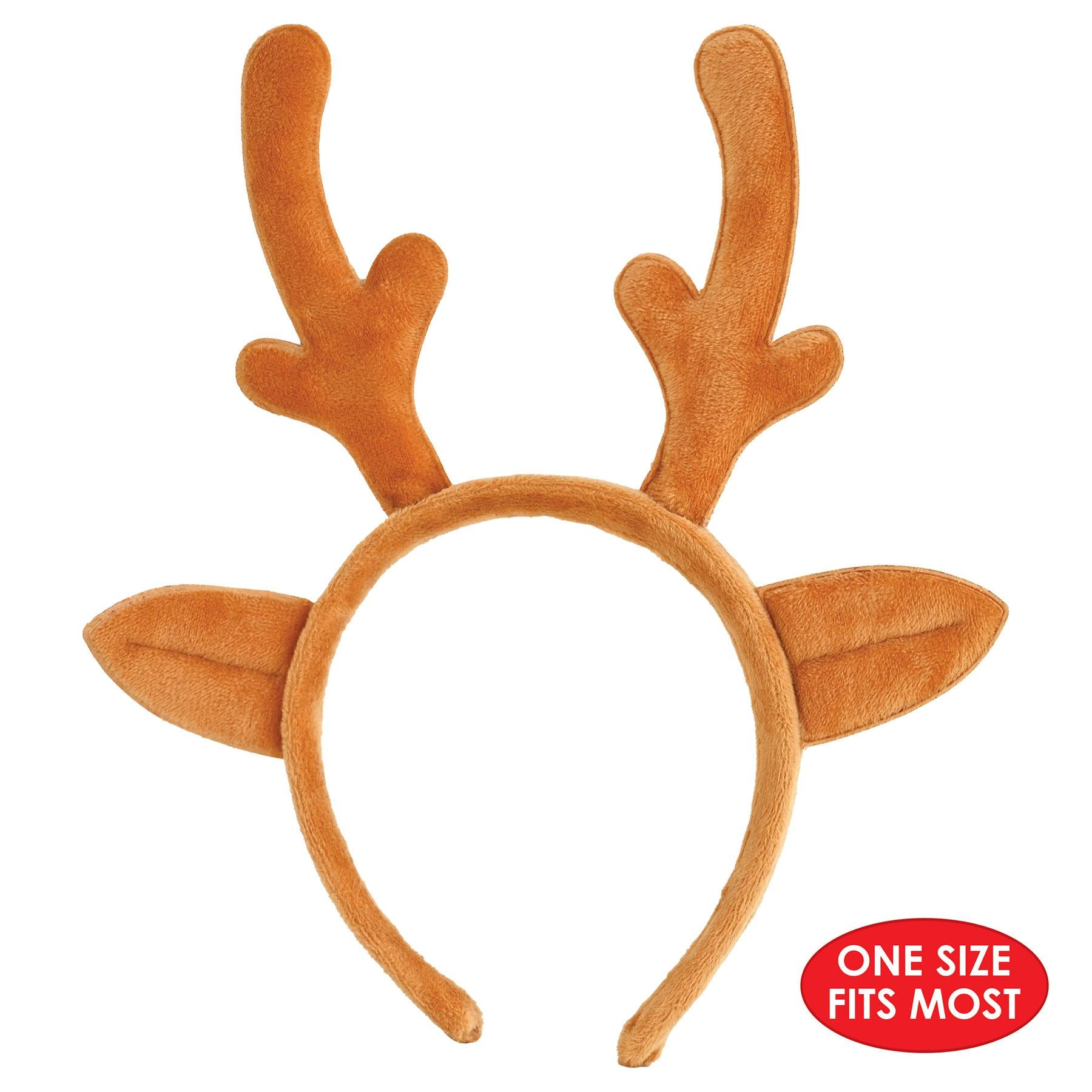 12 Pack Beistle Christmas Reindeer Antlers Headbands - Festive Holiday Party Accessories for Kids & Adults - Perfect for Christmas Parties, Family Gatherings & Office Celebrations
