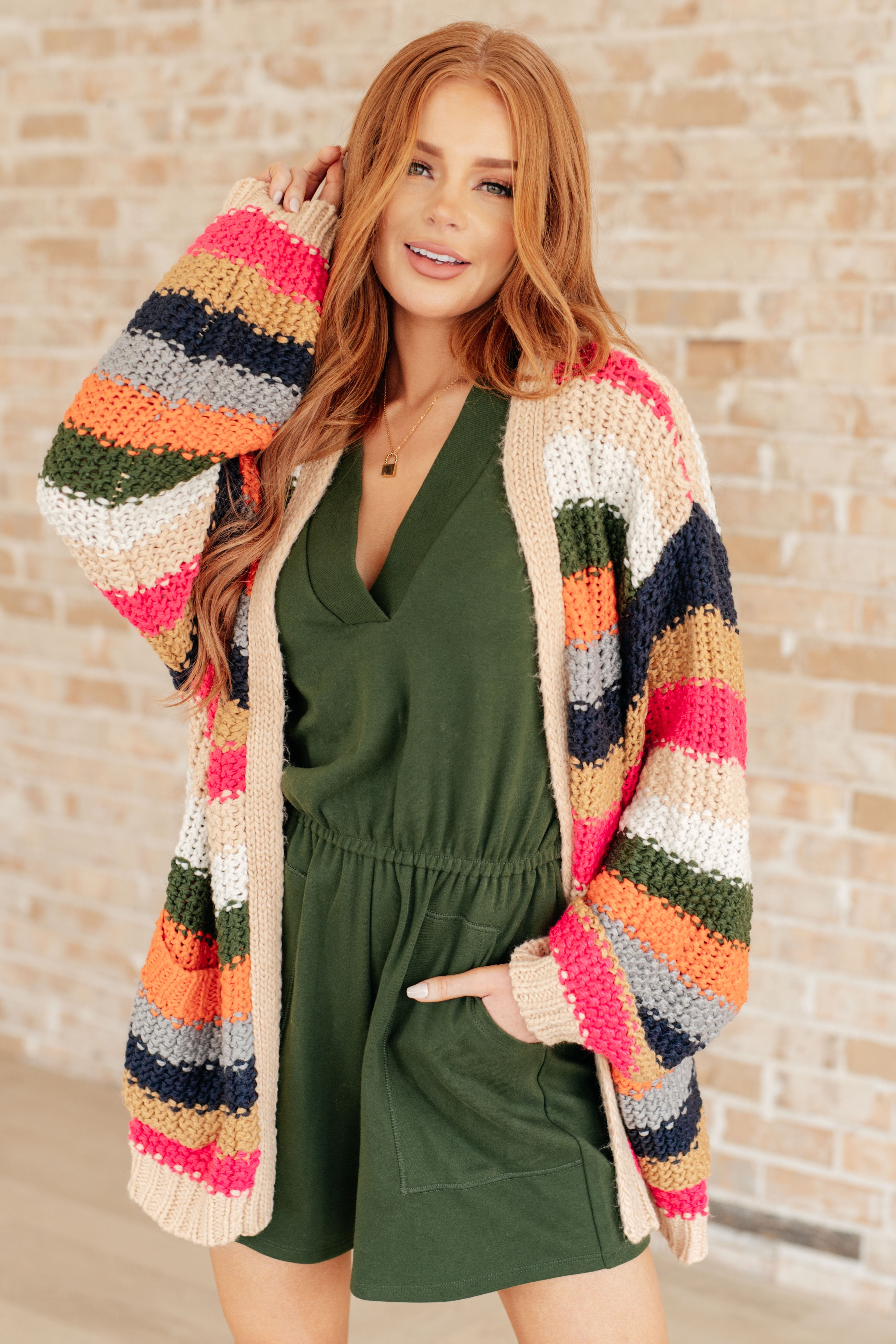 Life in Technicolor Knit Cardigan for Women - Soft & Stylish Open Front Sweater | Perfect for Fall, Winter & Cozy Outfits