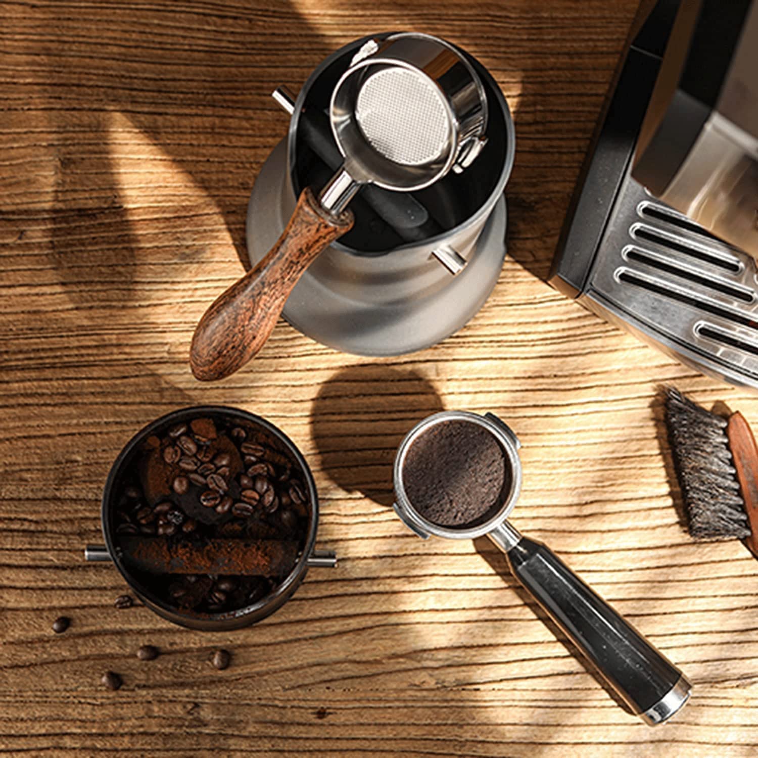 Stainless Steel Coffee Knock Box - Anti-Slip Espresso Grounds Bin for Home & Cafe Use | Durable Coffee Grind Dump Container | Perfect for Baristas & Coffee Lovers (Kitchen, Coffee Station, Commercial Use)