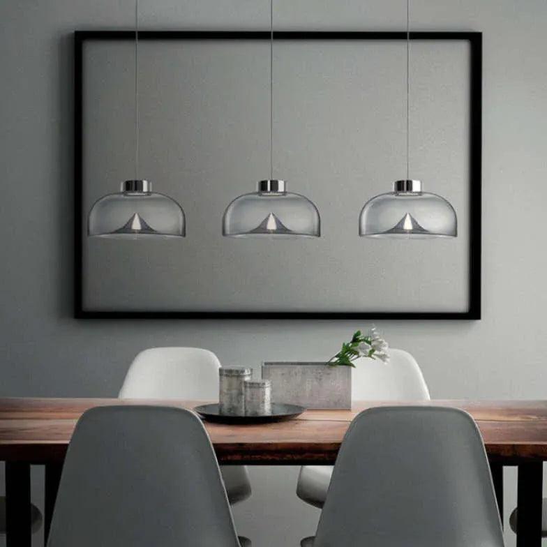 Clear Glass Shade for Kitchen Island Pendant Lighting - Durable Hanging Light Fixture Cover for Modern Dining Room & Breakfast Bar Decor