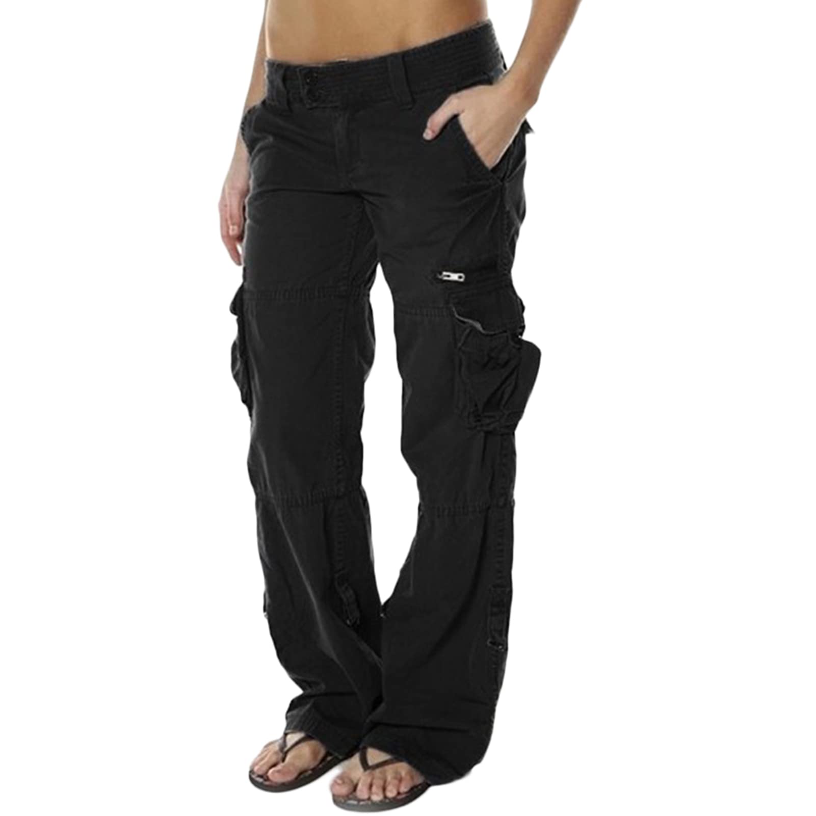Women's Lightweight Outdoor Cargo Pants with Multi-Pockets - Breathable Fishing & Work Trousers for Hiking, Camping & Outdoor Activities