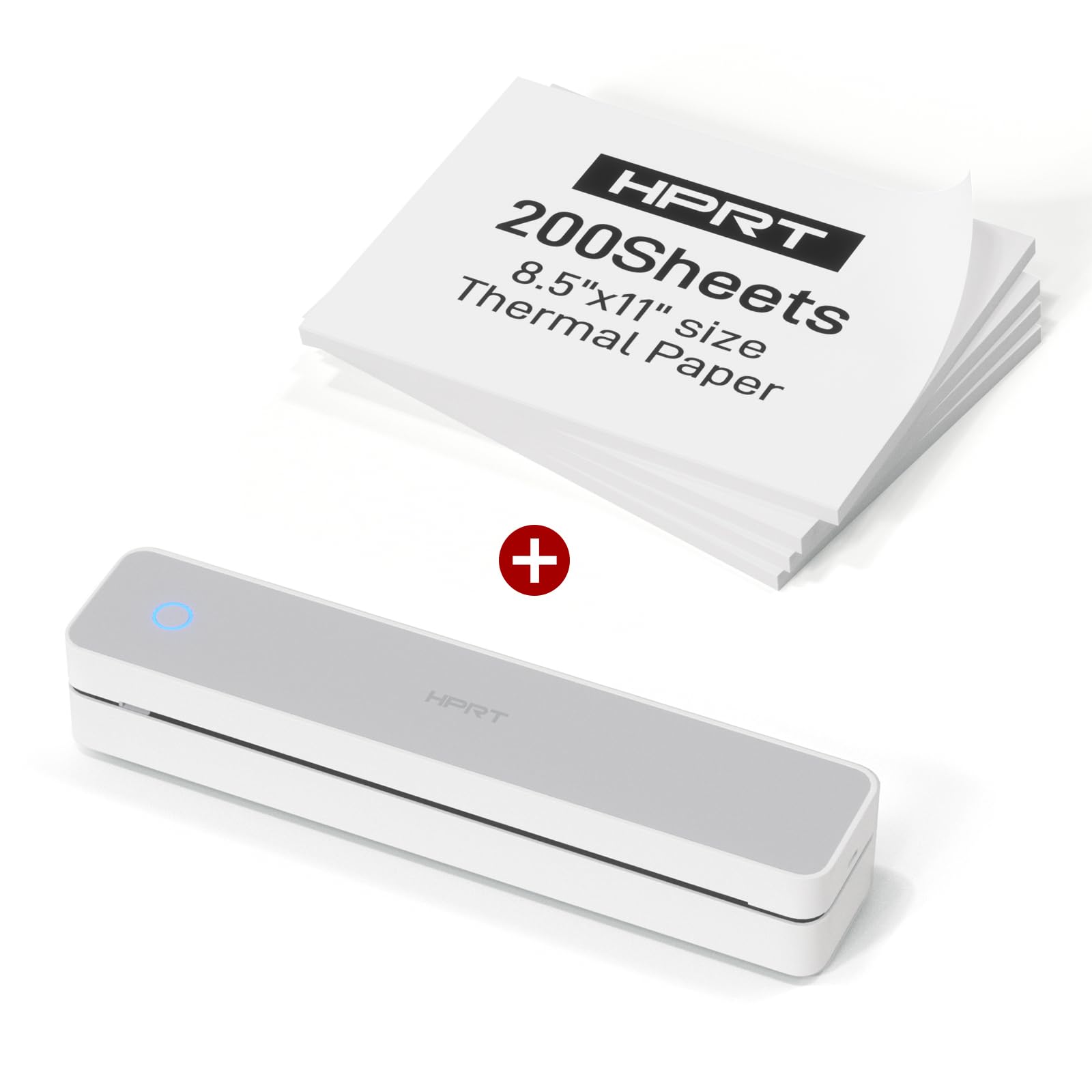 HPRT MT610 Pro Wireless Portable Thermal Printer - Compact & Lightweight for Travel, Office & Home Use | Compatible with 200 Sheets US Letter Size Thermal Paper | Ideal for Receipts, Labels & On-the-Go Printing