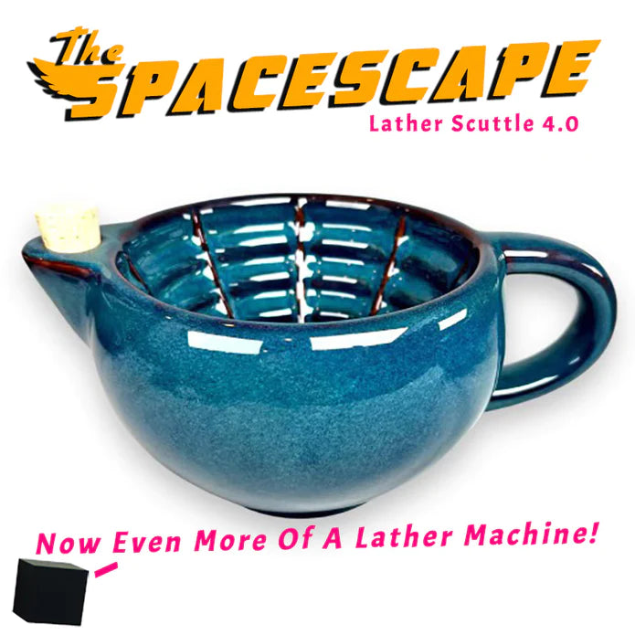 Phoenix Shaving Spacescape Lather Scuttle 4.0 - Premium Ceramic Shaving Bowl for Men | Perfect for Traditional Wet Shaving & Creating Rich Lather | Ideal Gift for Grooming Enthusiasts