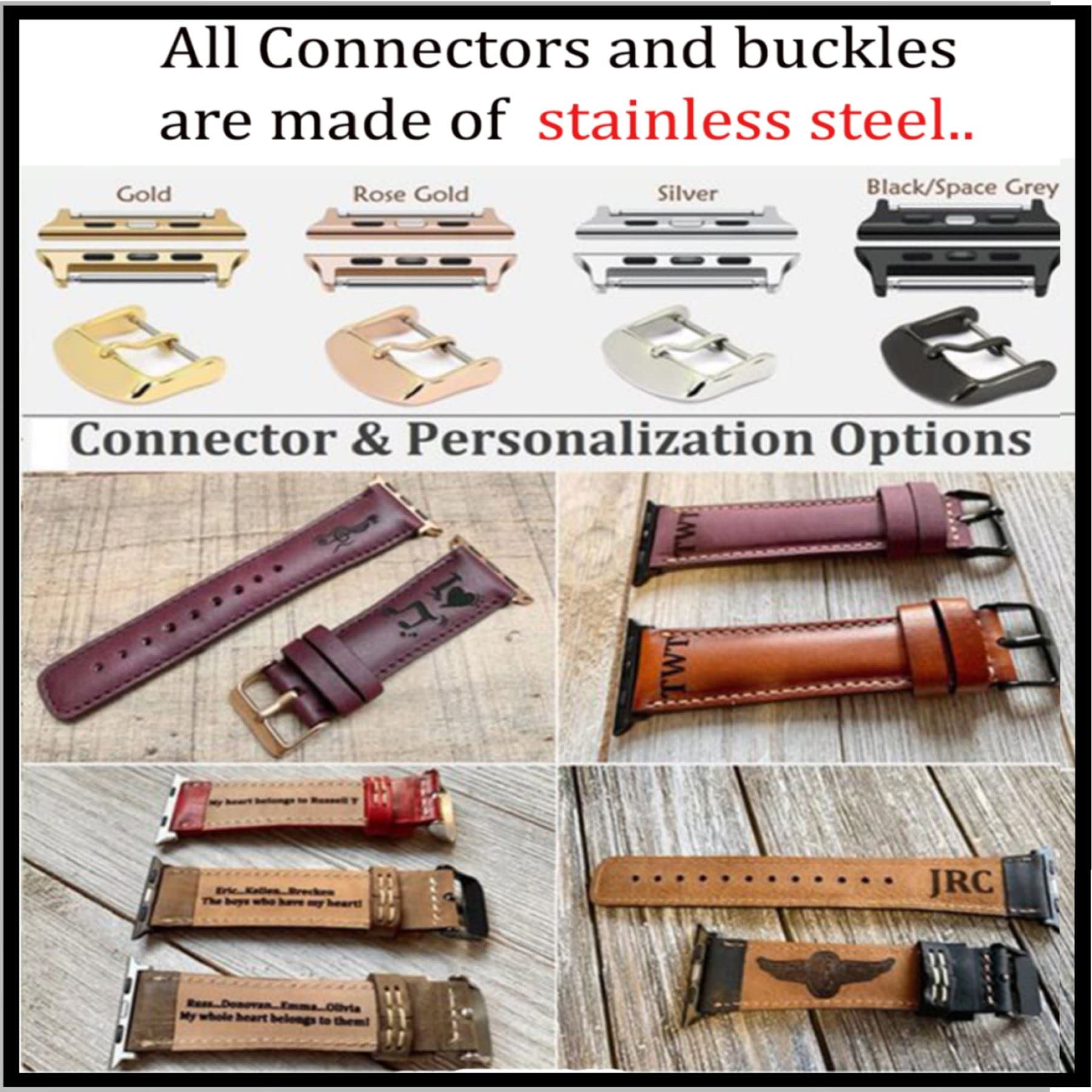 **Genuine Leather Apple Watch Band 44mm - Handmade Fluffy Strap Compatible with iWatch Series 7/6/5/4/3/2/1/SE - Soft & Durable Wristband for Women & Men (Medium, Band-Jaguar) - Perfect for Workouts, Office & Casual Wear**