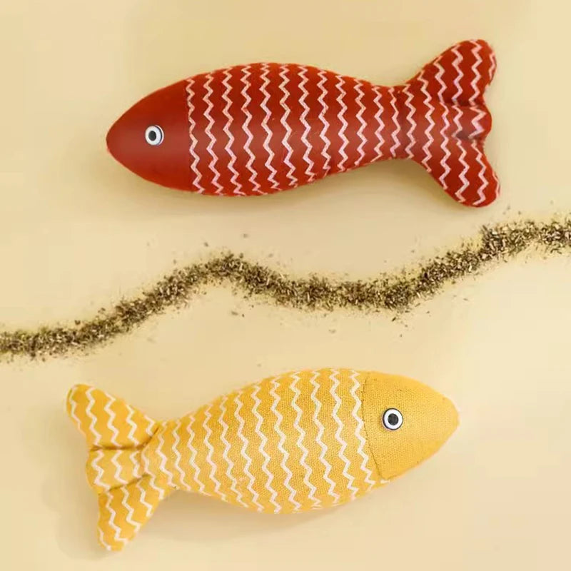 Interactive Fish-Shaped Cat Toy with Catnip - Fun Playtime for Indoor Cats, Encourages Exercise & Hunting Instincts - Perfect for Kittens & Adult Cats