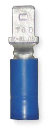 Blue Male Disconnect Terminals 16-14AWG - Pack of 100 - Electrical Connectors for Automotive, Marine & DIY Wiring Projects
