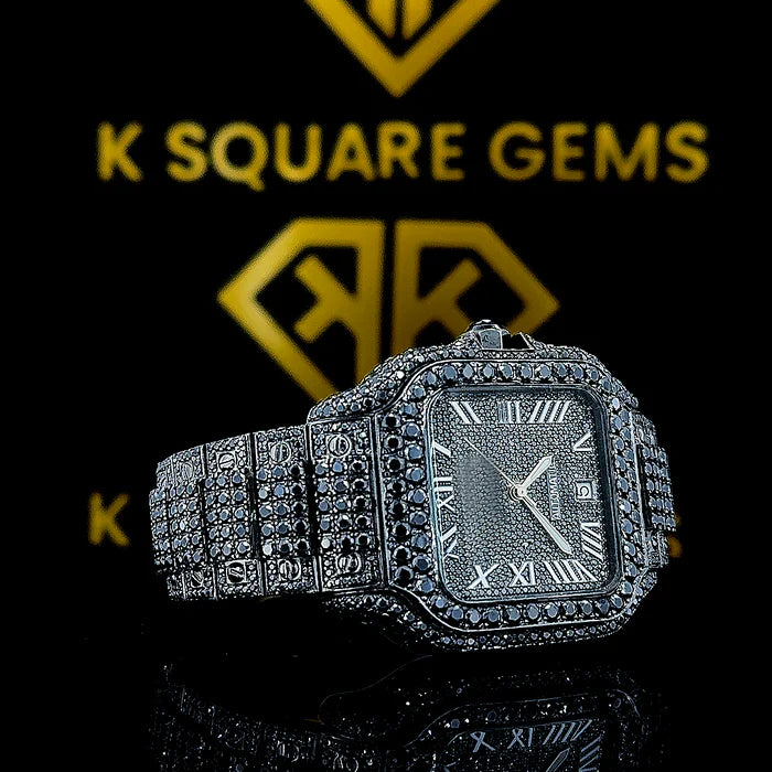 Luxury Moissanite Iced Out Watch for Men - Swiss Automatic Movement - Perfect for Formal Events, Parties & Gifting