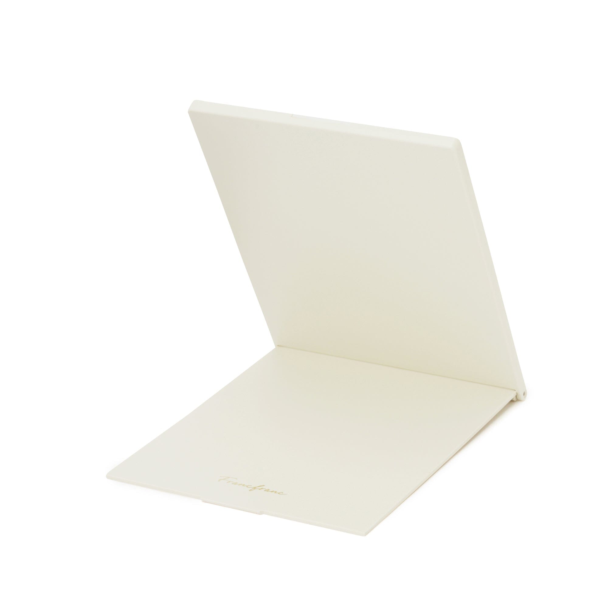 White Face Check Mirror - Portable Makeup Mirror with LED Light for Home, Travel & Salon Use