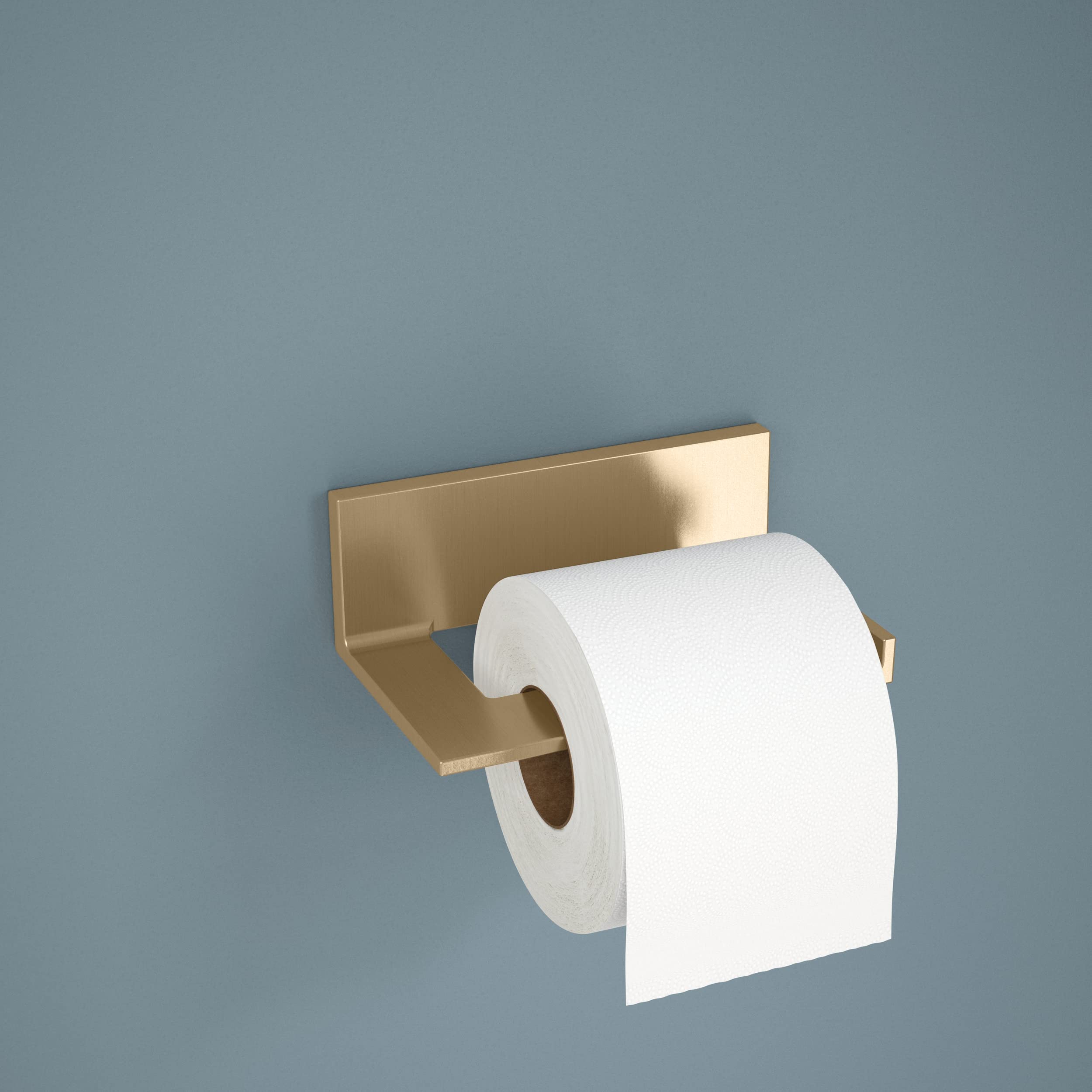 Delta Vero Toilet Paper Holder & Towel Ring Set in Champagne Bronze - Modern Bathroom Accessories (77750-CZ & 77746-CZ) - Perfect for Powder Rooms, Guest Bathrooms & Luxury Home Decor