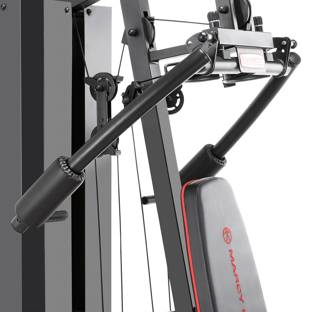 Marcy Club 200lb Home Gym System with Weight Bench & Leg Developer - MKM 81010 for Full Body Workout at Home | Strength Training Equipment for Men & Women | Perfect for Small Spaces & Home Fitness