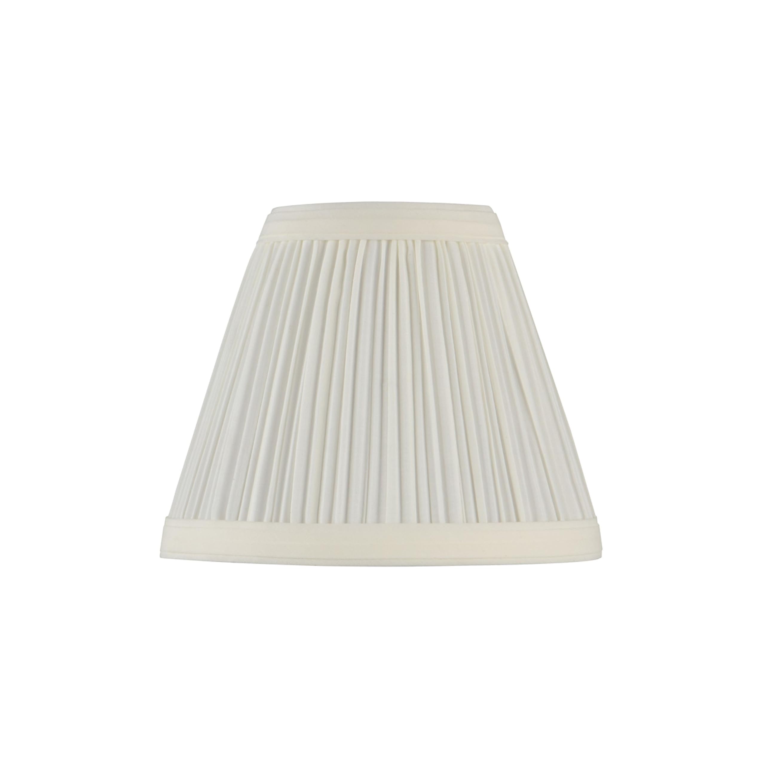 Aspen Creative 33121-5 Small Pleated Empire Clip-On Lamp Shades, Off White - 3