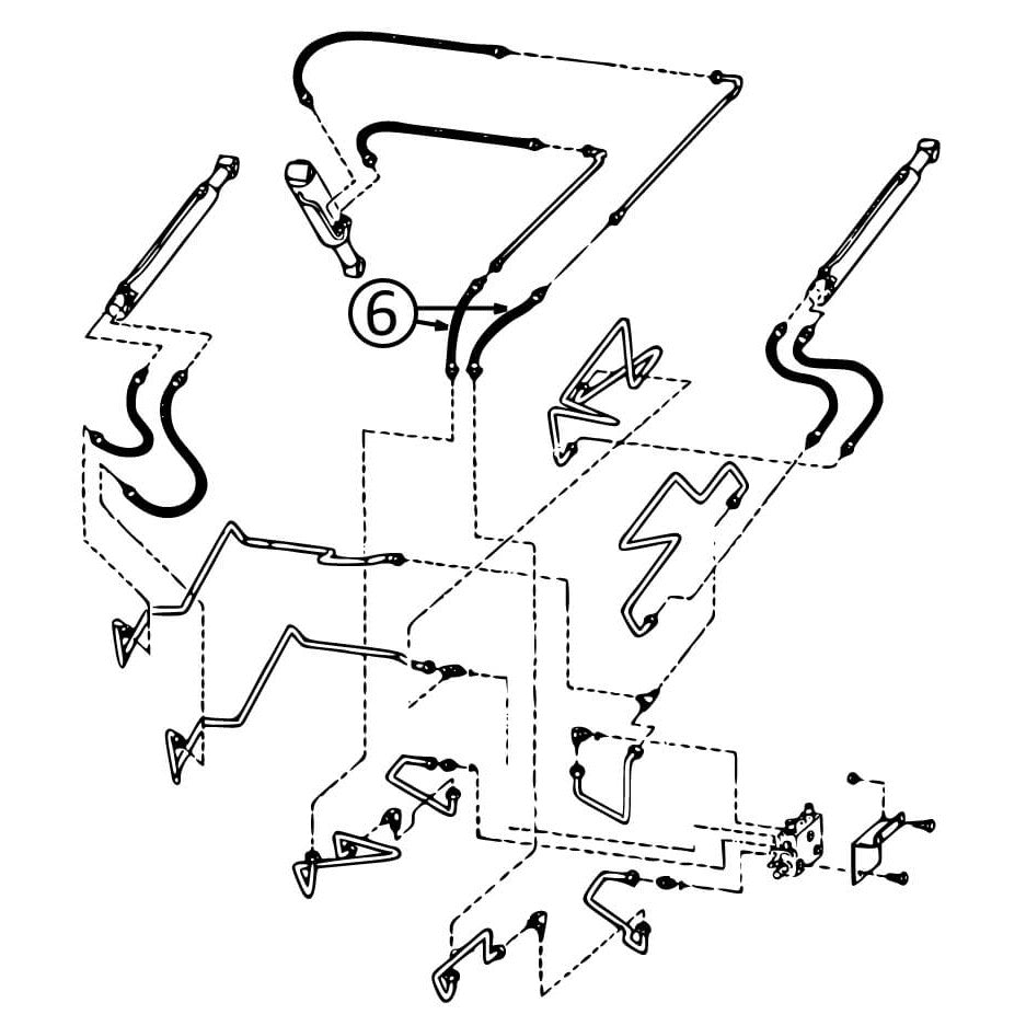 Bobcat 863 863C 863F 863G 864 Replacement Hydraulic Hose for Loader Bucket Tilt Cylinder | Heavy Duty Construction Equipment Parts | Perfect for Skid Steer Repairs & Maintenance