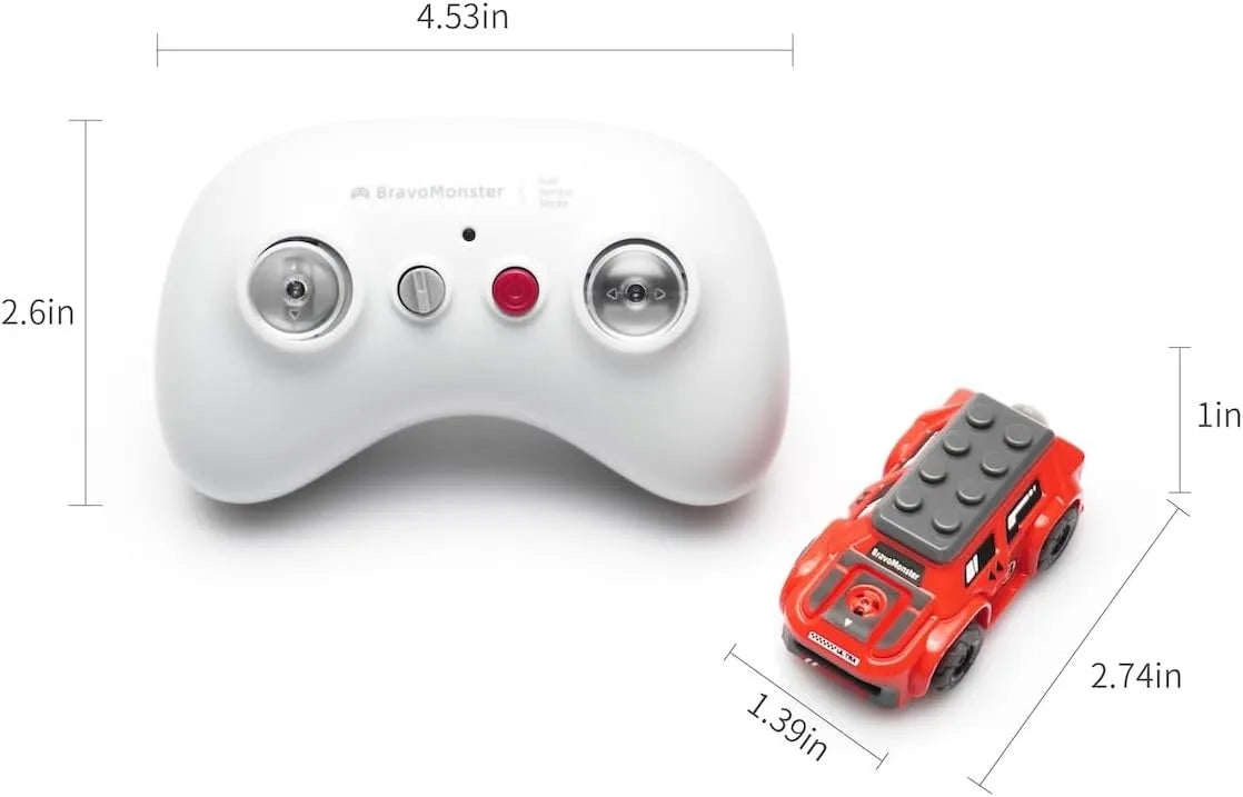 BravoMonster 1:72 Scale Micro Drift RC Car - 2.4GHz Full Proportional Remote Control RTR with FPV Camera - Perfect for Indoor Racing, Drift Practice & FPV Experience
