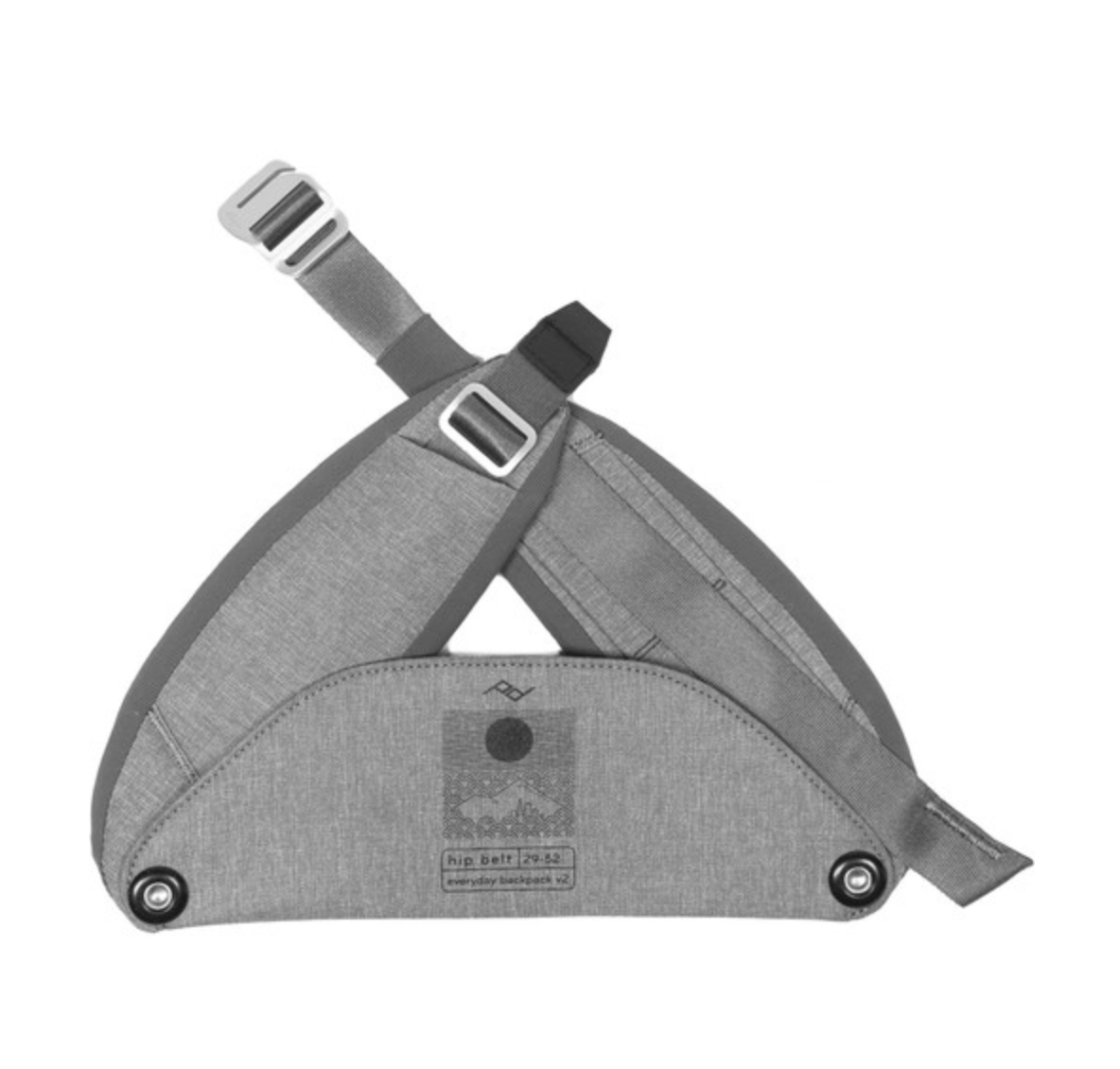 Peak Design Everyday Hip Belt v2 - Lightweight & Adjustable Waist Pack for Travel, Hiking & Photography Gear (Ash, 2025) | Perfect for Outdoor Adventures & Daily Commutes