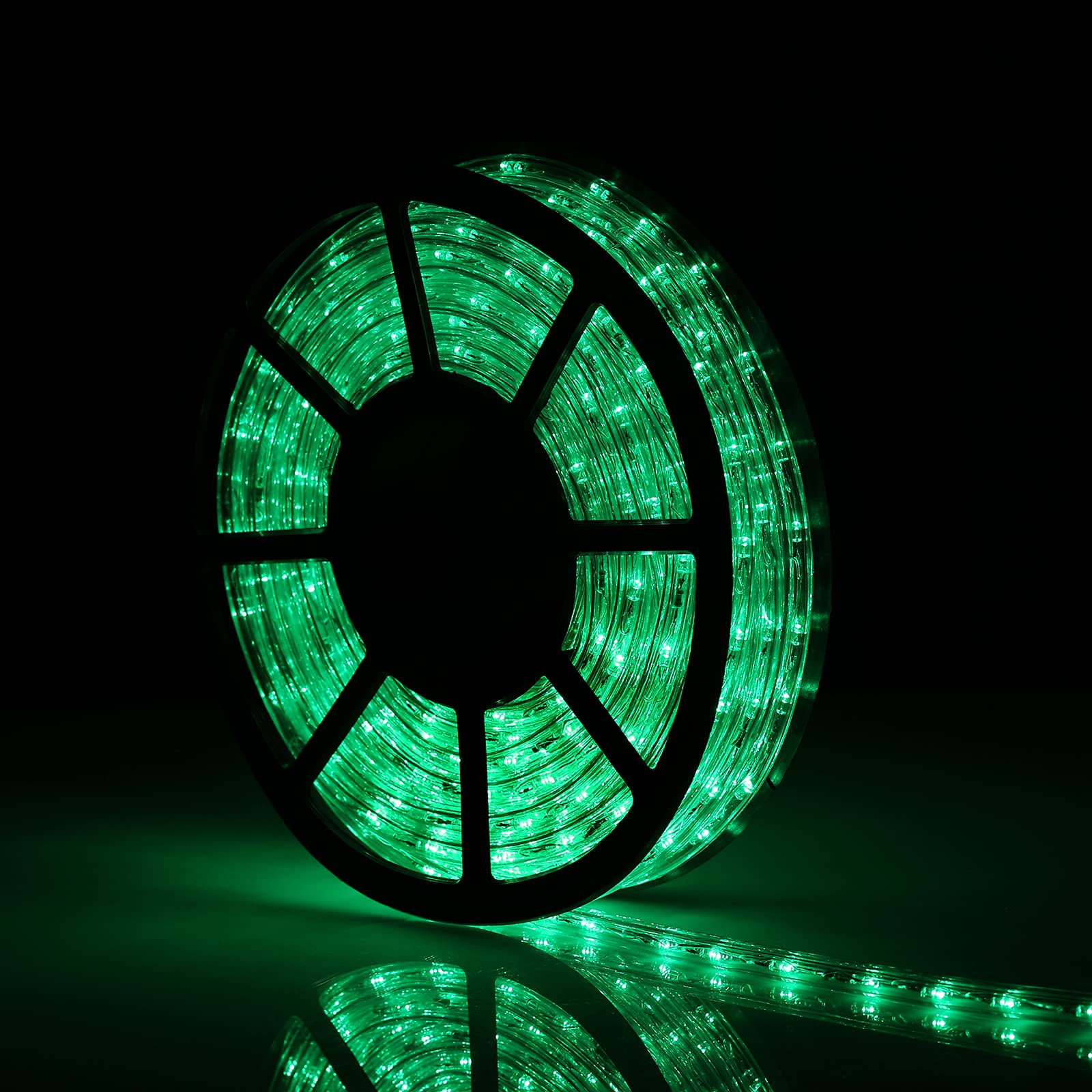 50ft Green LED Rope Lights Outdoor Waterproof, Super Bright Flexible LED Strip Lights for Garden, Patio, Landscape, Yard, Christmas, Party, Wedding, Bedroom Decor