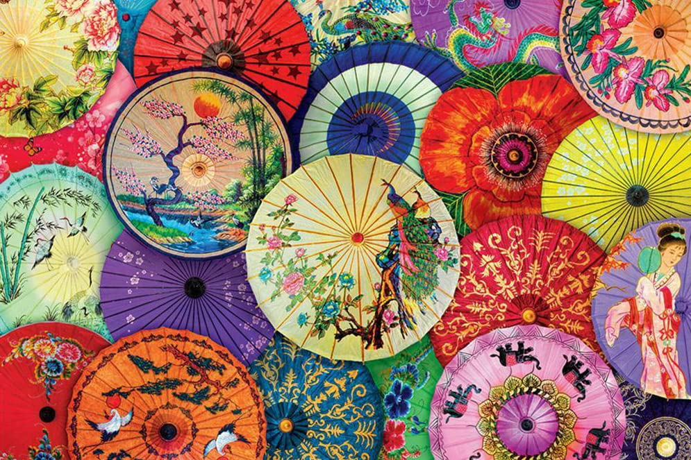 300-Piece Jigsaw Puzzle for Adults & Kids - Chinese Oil Paper Umbrella Wooden Puzzle, Educational Brain Teaser Game for Family Bonding & Stress Relief - Perfect for Birthday Gifts, Classroom Activities & Relaxation Therapy
