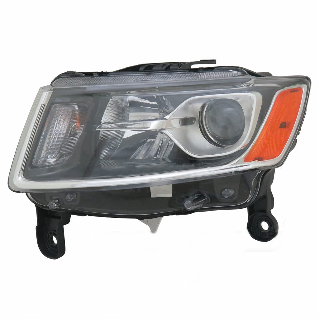 Jeep Grand Cherokee Headlight Assembly 2014-2016 Driver Side with Bulbs - CAPA Certified (Part# CH2502247) | Durable Replacement for Improved Night Visibility | Perfect for Off-Roading & Daily Commuting