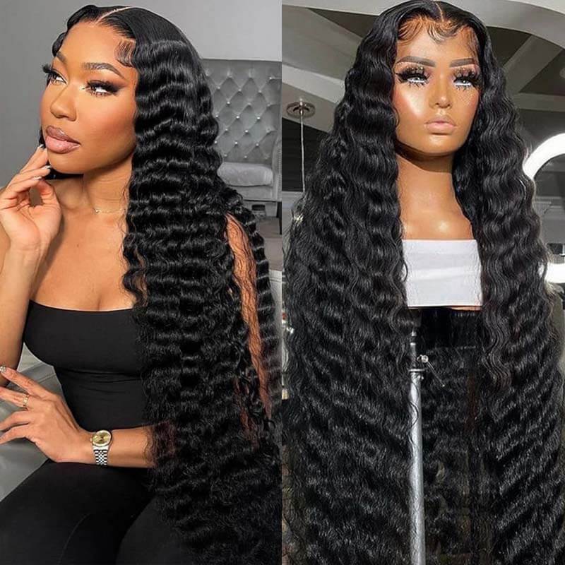 Eullair No-Sew 5x5 13x4 13x6 Lace Front Wigs - Straight/Body Wave/Deep Wave/Curly Human Hair 200% Density | Perfect for Daily Wear, Parties & Special Occasions