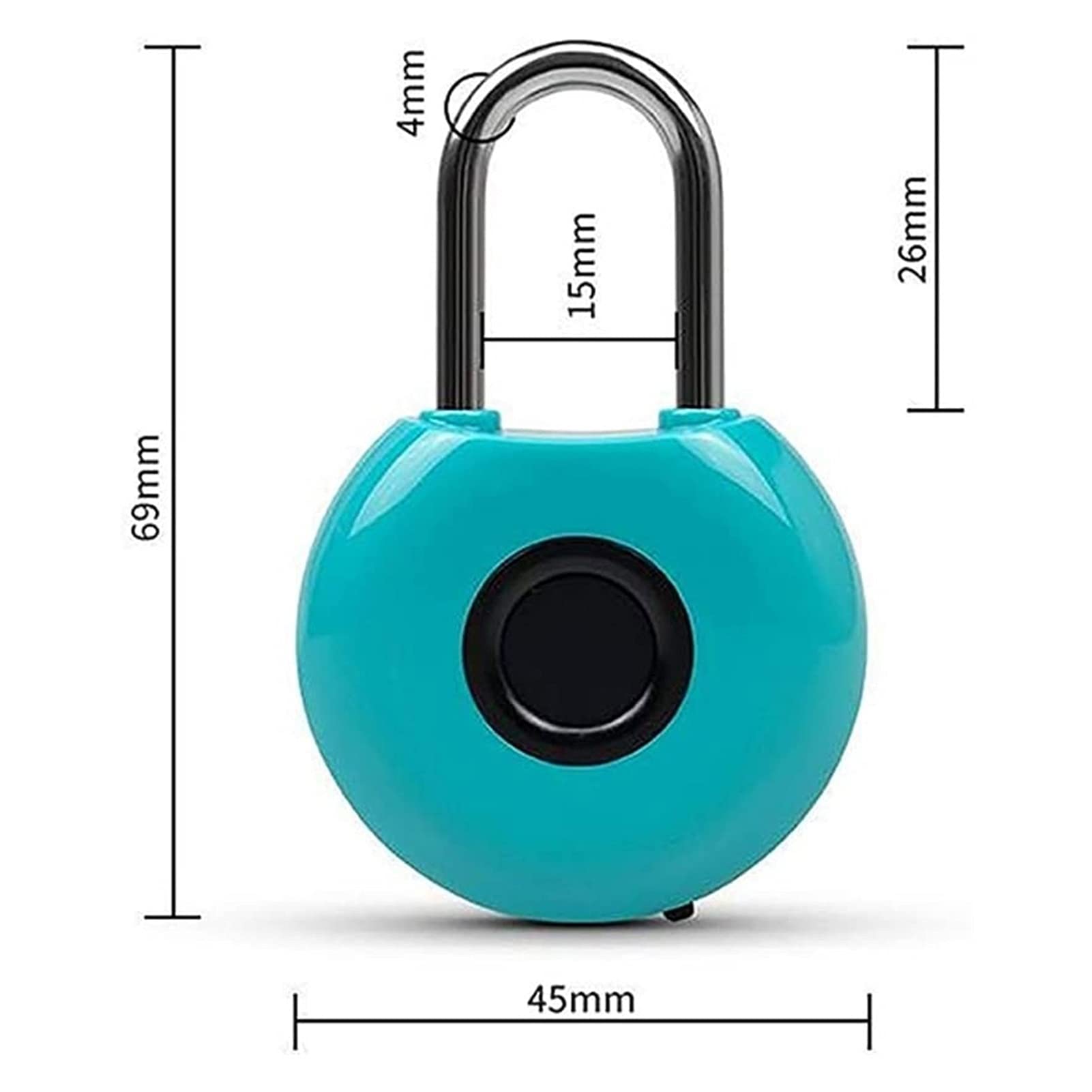 Fingerprint Padlock - Digital Keyless Thumbprint Lock for Gym, School, Backpack & Luggage - Secure Metal Locker Lock for Travel, Storage & Home Use (Color: A)