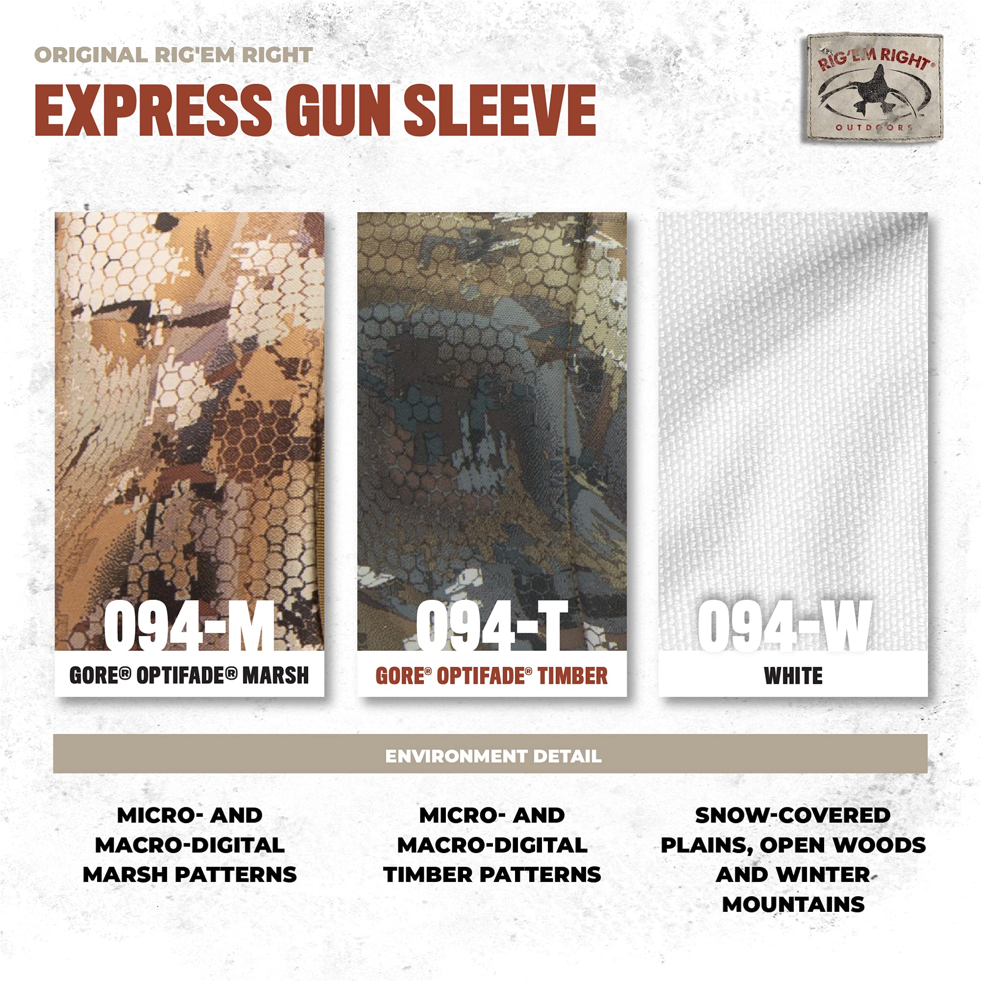 Rig'Em Right Waterproof Gun Sleeve - Lightweight 600D for Hunting & Travel