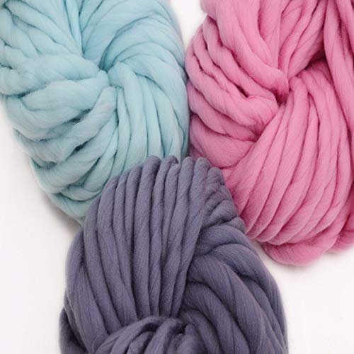 250g Chunky Wool Blend Yarn for Hand Knitting & Finger Crocheting - Soft DIY Yarn for Scarves, Blankets & Hats - Premium Knitting Supplies in Deep Khaki - Perfect for Winter Crafts & Cozy Home Projects