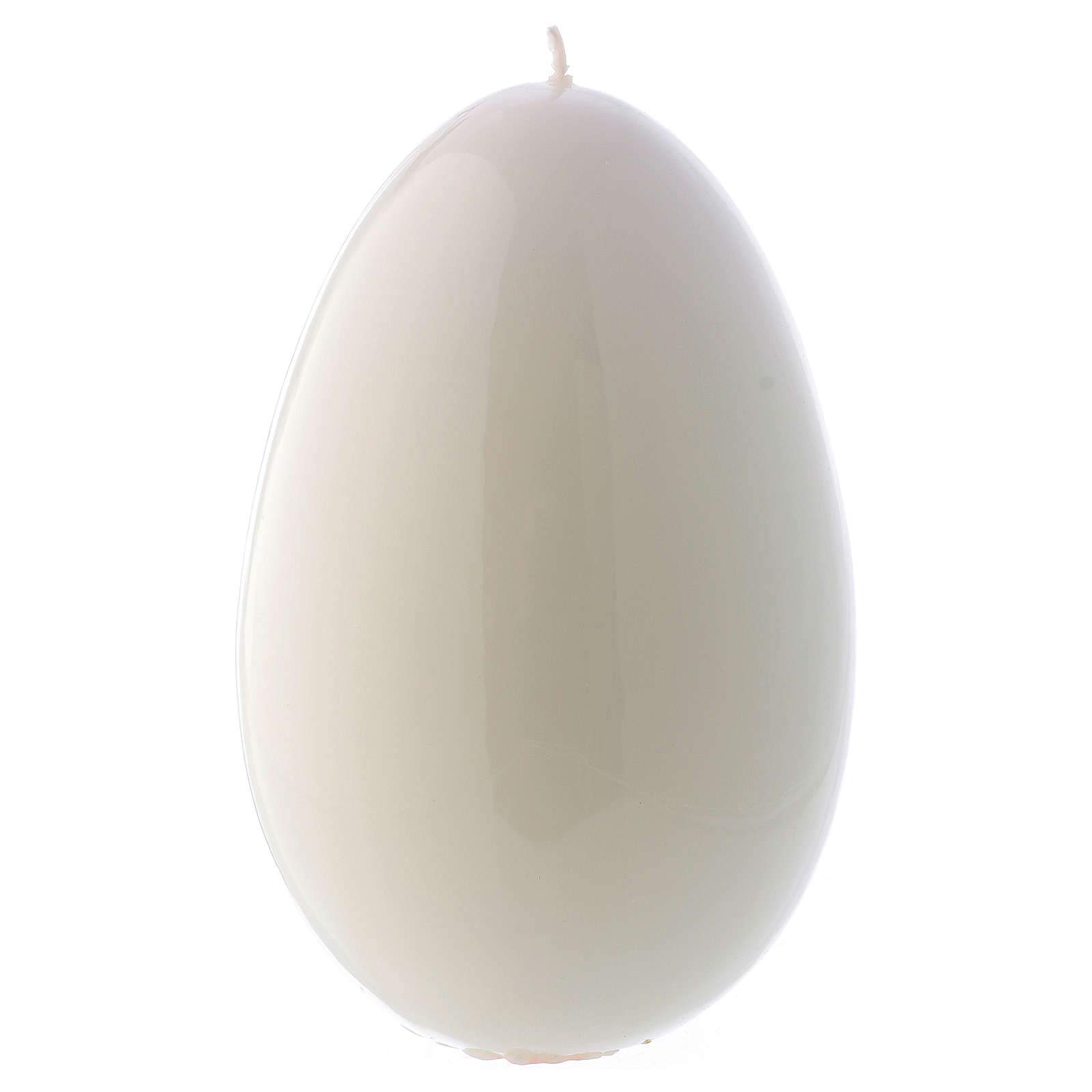 Premium White Ceramic Egg-Shaped Candle - 140mm Diameter Glossy Finish for Home Decor, Wedding Centerpieces & Relaxing Aromatherapy