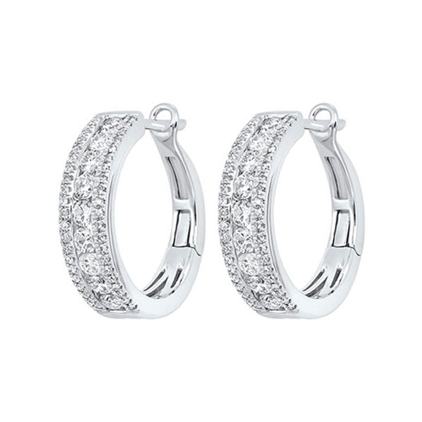 14K White Gold 1CTW Diamond Stud Earrings for Women - Perfect for Weddings, Parties & Special Occasions