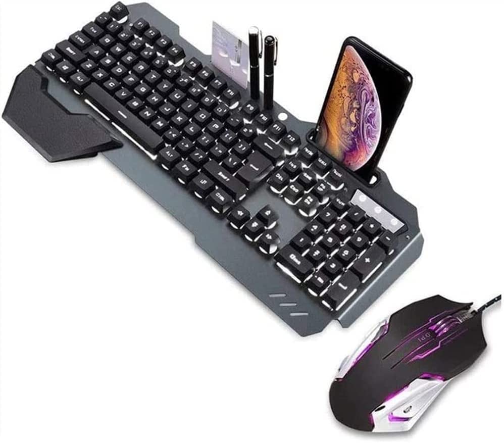 Corsehild RGB Backlit Mechanical Gaming Keyboard and Mouse Set - 104 Keys Wired USB for PC Gamers | Perfect for Esports, Streaming & Desktop Gaming