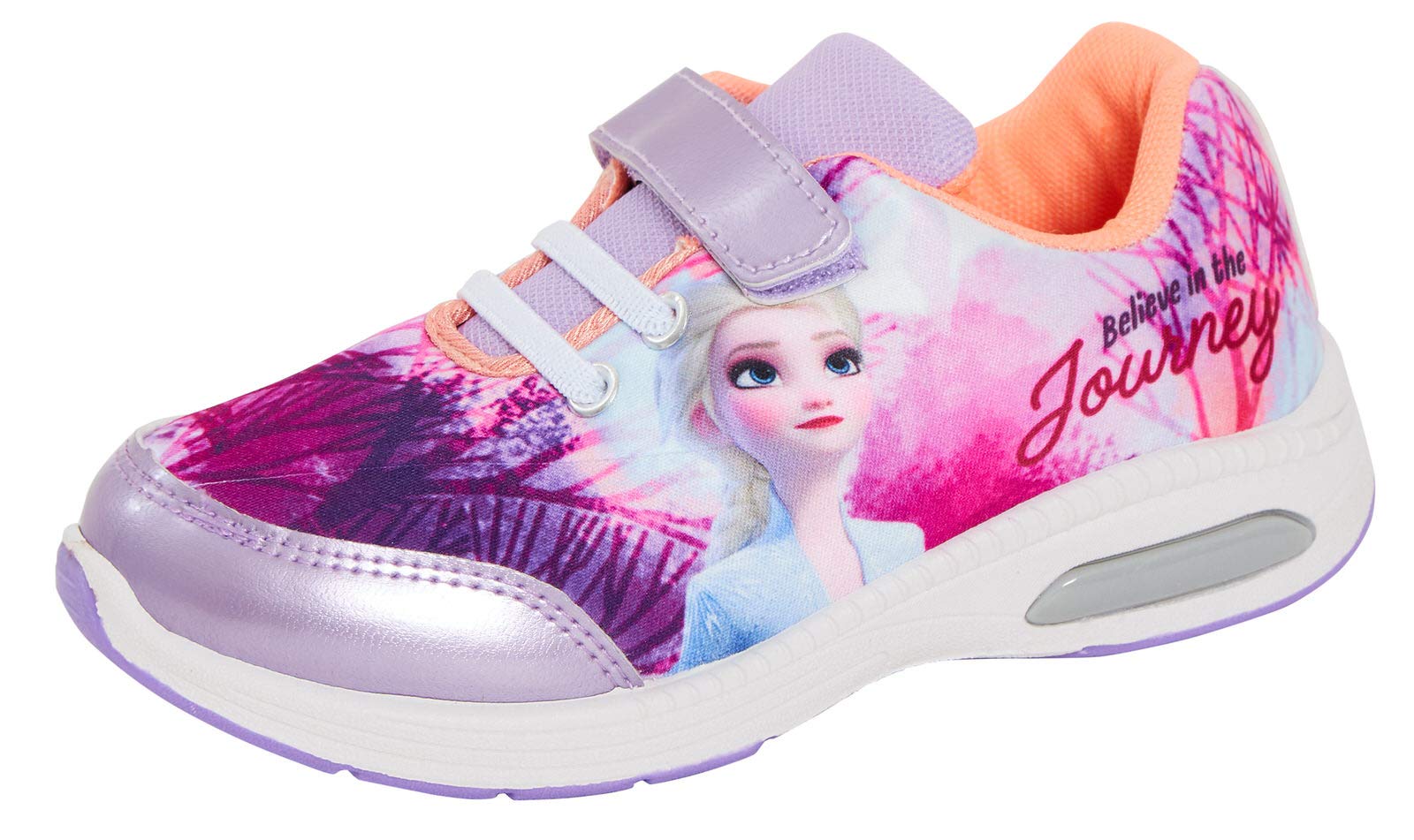 Disney Frozen 2 Kids LED Light Up Sneakers - Elsa & Anna Character Sports Shoes for Girls with Flashing Lights | Perfect for Birthday Gifts, Halloween Costumes & Dance Performances
