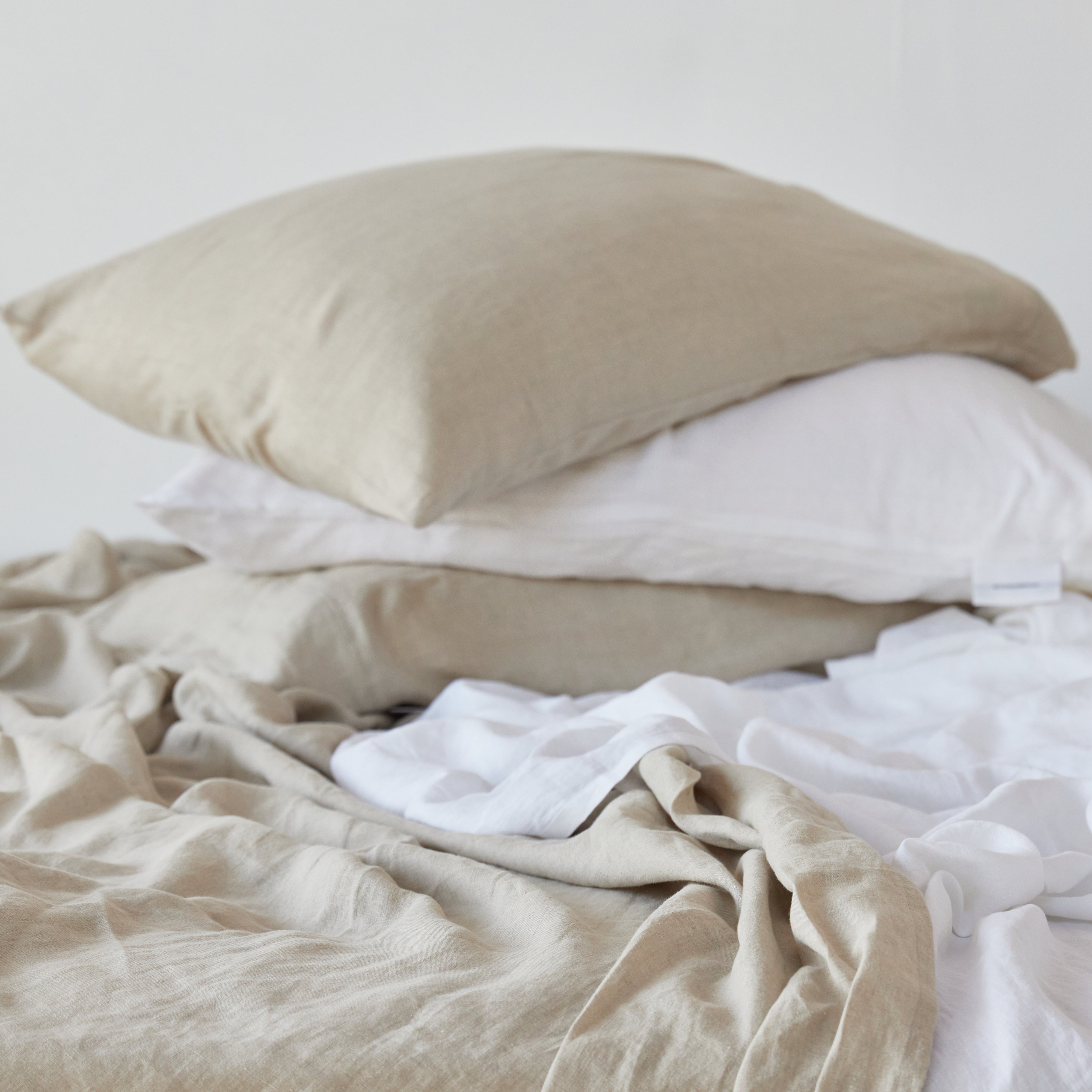 Premium 100% Natural Linen Bed Sheets Set - Breathable & Soft Organic Flax Fabric for All Seasons - Perfect for Bedroom, Guest Room & Vacation Homes