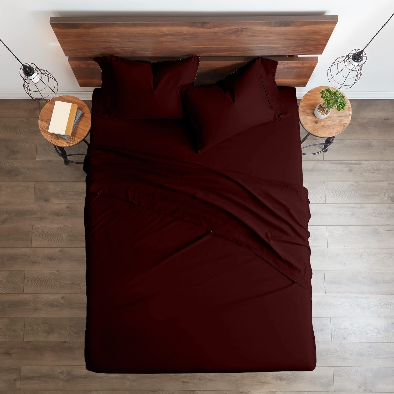 100% Certified Giza Cotton Pillowcase Set - Egyptian Giza Cotton Sheets RV Short Queen Size, Soft Sateen Weave, Breathable Bedding for RVs & Campers - Fits 15