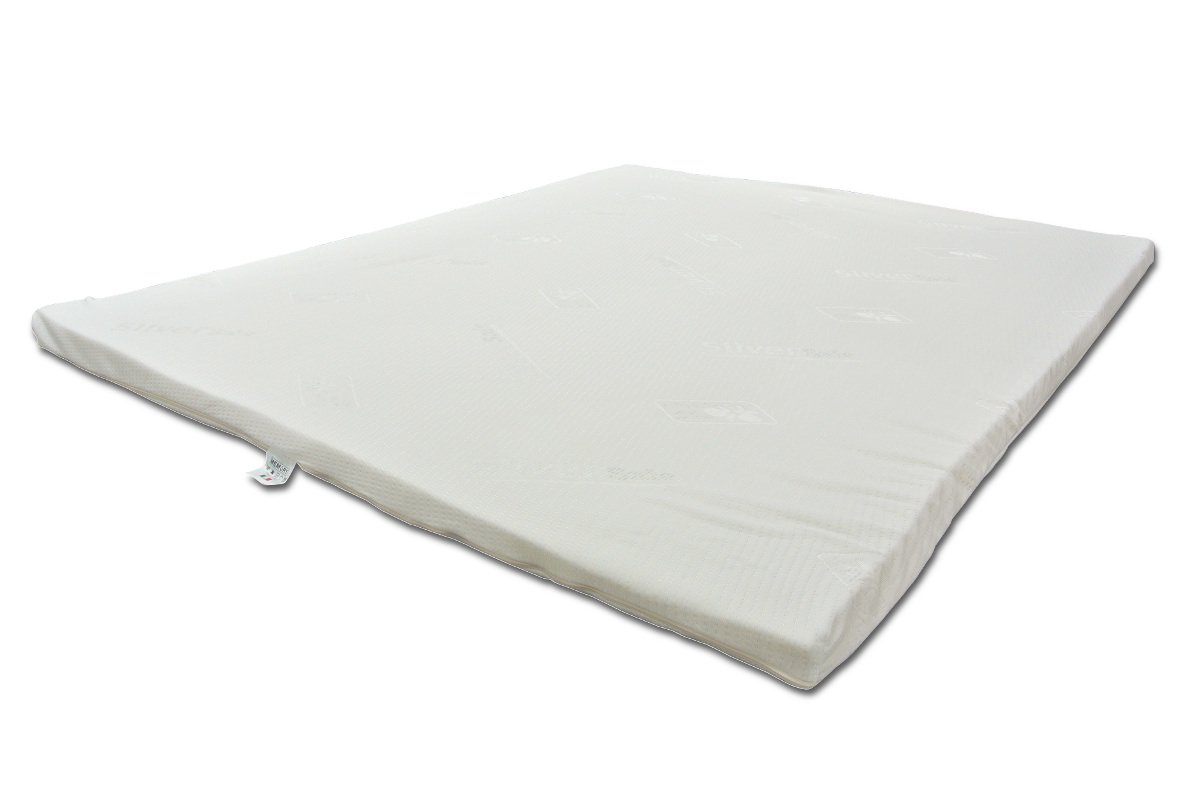 Baldiflex Corrector Memory Foam Mattress Topper 110 x 190 cm 8cm Thick with Silver Safe Cover - Pressure Relief for Back Pain, Cooling Comfort for Hot Sleepers - Perfect for Bedroom, Guest Room & Dormitory