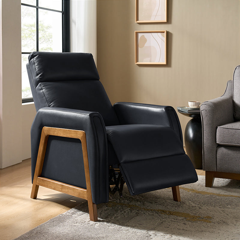 Linzy Genuine Leather Power Recliner Chair - Electric Lift Reclining Sofa for Living Room, Home Theater & Office Comfort (Brown)