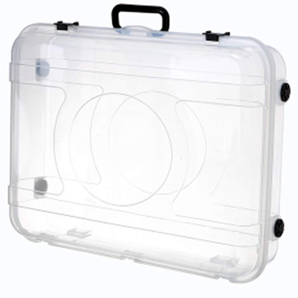 Clear Under-Bed Storage Box - Transparent Plastic Bed Bottom Organizer for Clothes & Shoes - Slim Design (59x45x13cm) - Perfect for Small Spaces, Dorm Rooms & Seasonal Storage