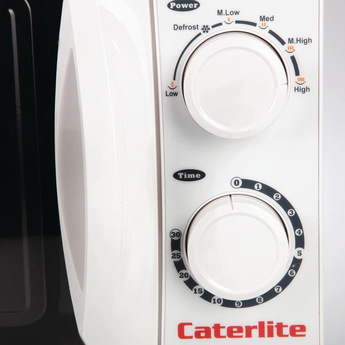Caterlite Compact Microwave Oven 700W - 6 Power Levels, Stainless Steel Design - Perfect for Small Kitchens, Dorms & Office Break Rooms