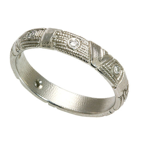 Alex Sepkus Forever Ring R 23P - 14K Gold Stackable Band Ring for Women, Elegant Wedding & Anniversary Jewelry Gift - Perfect for Everyday Wear & Special Occasions