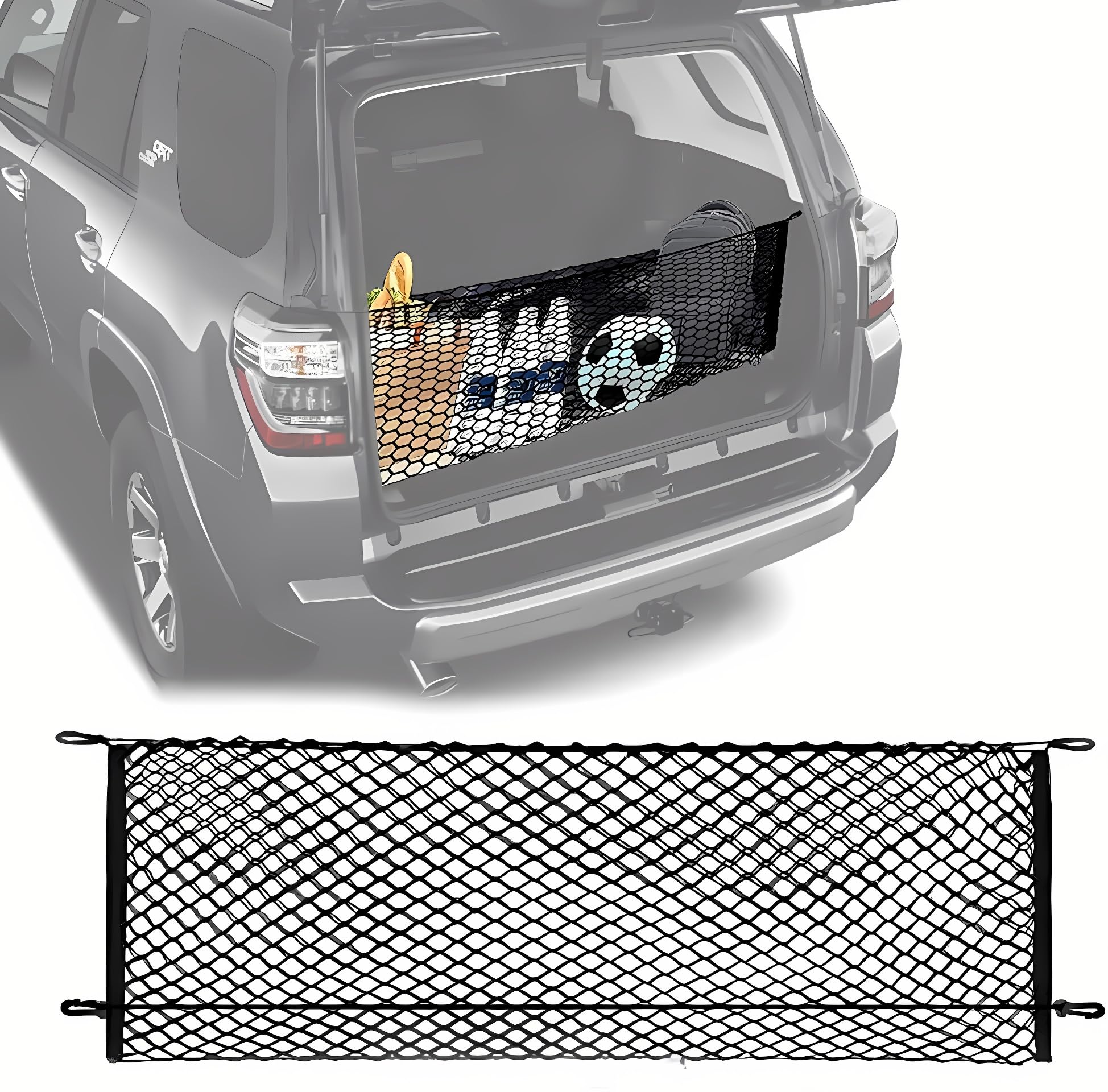 Premium Elastic Trunk Mesh Cargo Net for Subaru Impreza 2018-2025 & Crosstrek - Durable Envelope-Style Vehicle Storage Organizer - Perfect for Road Trips, Groceries, and Luggage Security