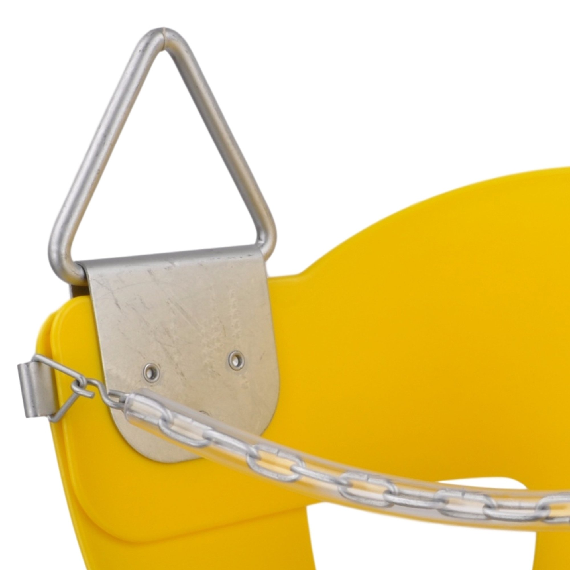 SSS Yellow Half Bucket Swing Seat with Logo Sticker - Durable Outdoor Playground Equipment for Backyard, Park & School Play Sets