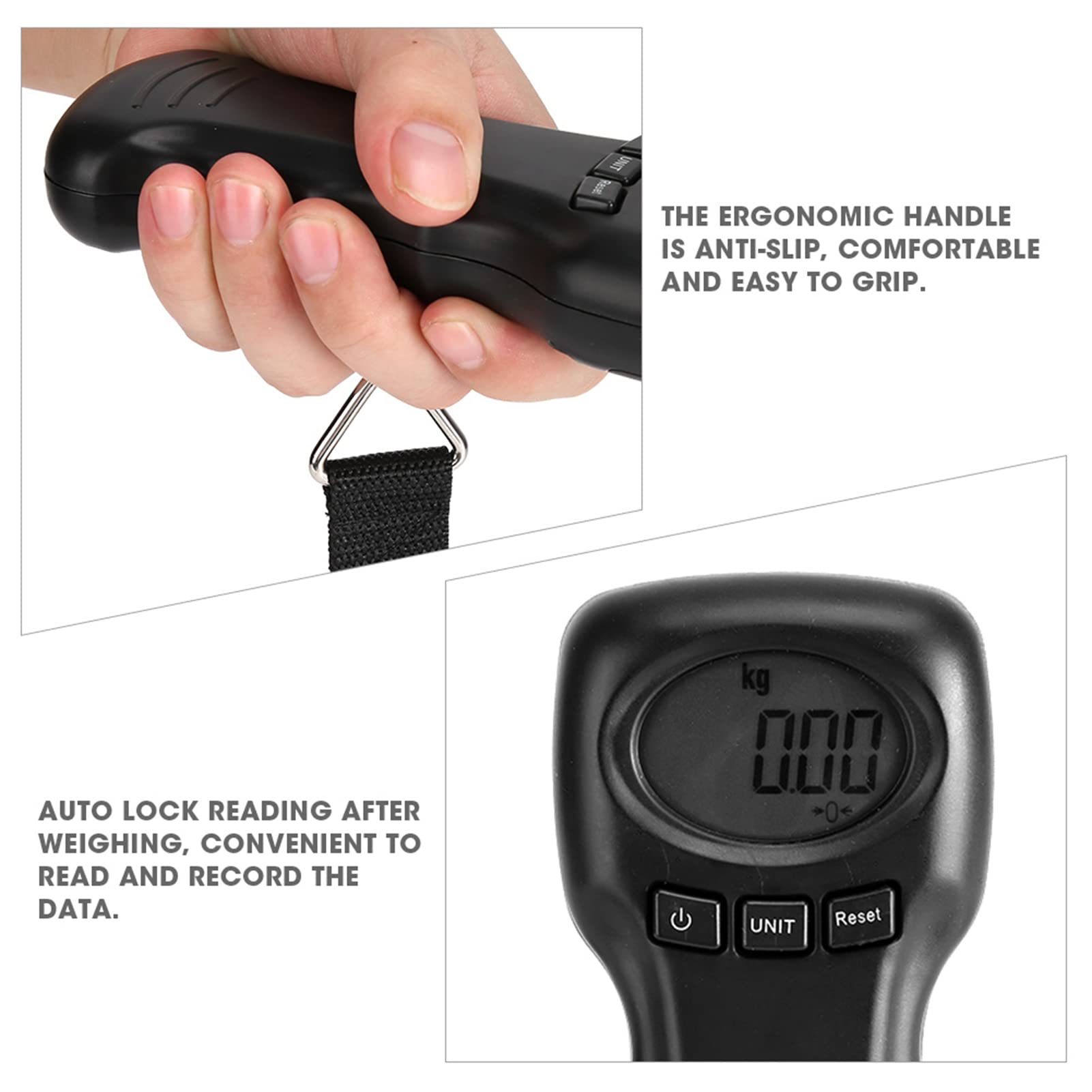 Digital Luggage Scale 110lb - Portable Hanging Baggage Scale with LCD Display for Travel - Perfect for Airports, Cruise Ships & Suitcase Weight Check Before Flights