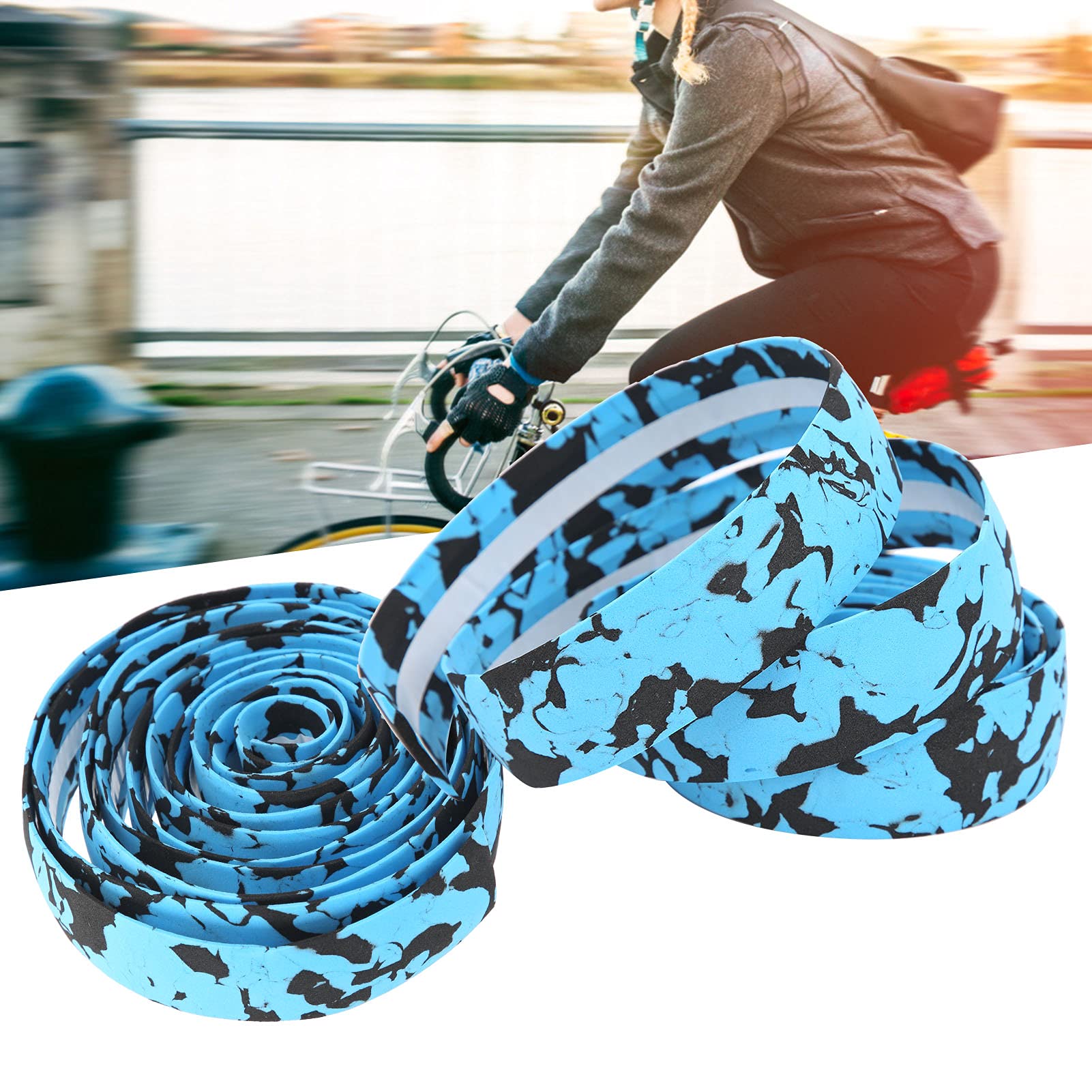 Premium WNSC Anti-Slip Road Bike Handlebar Tape with End Plugs - Lightweight Cushioning Grip for Racing, Mountain & Road Bikes - Perfect for Long-Distance Cycling & Competitive Racing