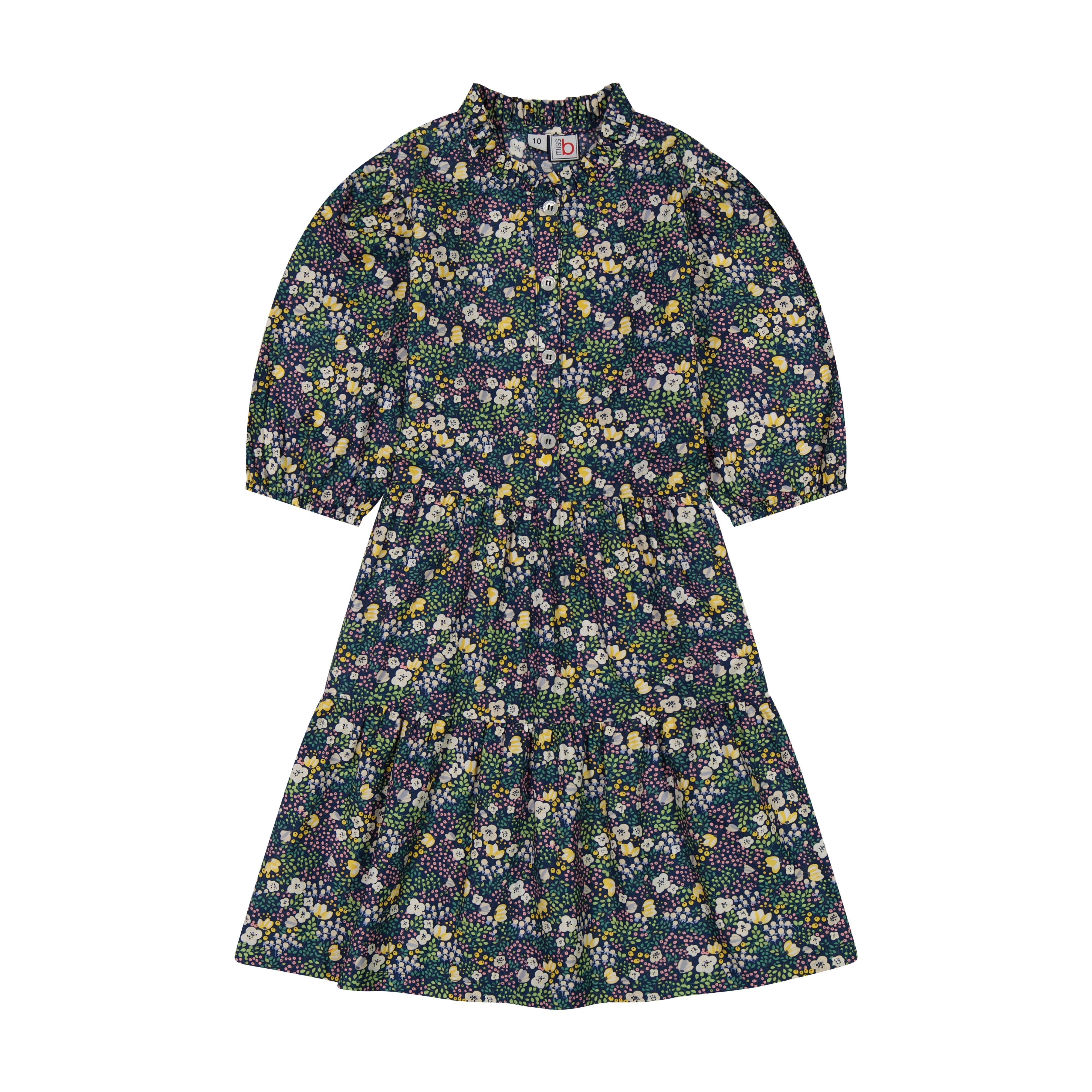 Heather Popover Dress for Women - Fall Meadow Print Flowy Casual Dress | Perfect for Autumn Outings, Brunch Dates & Office Wear
